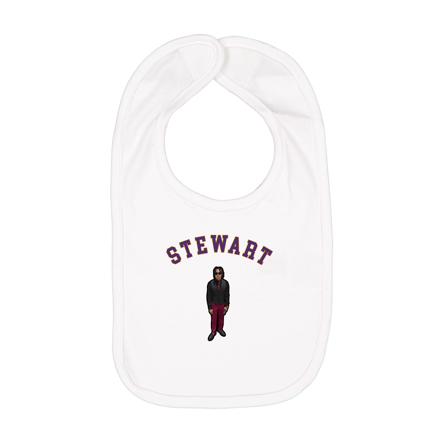 Infant Bib — Shirsey Arch in White