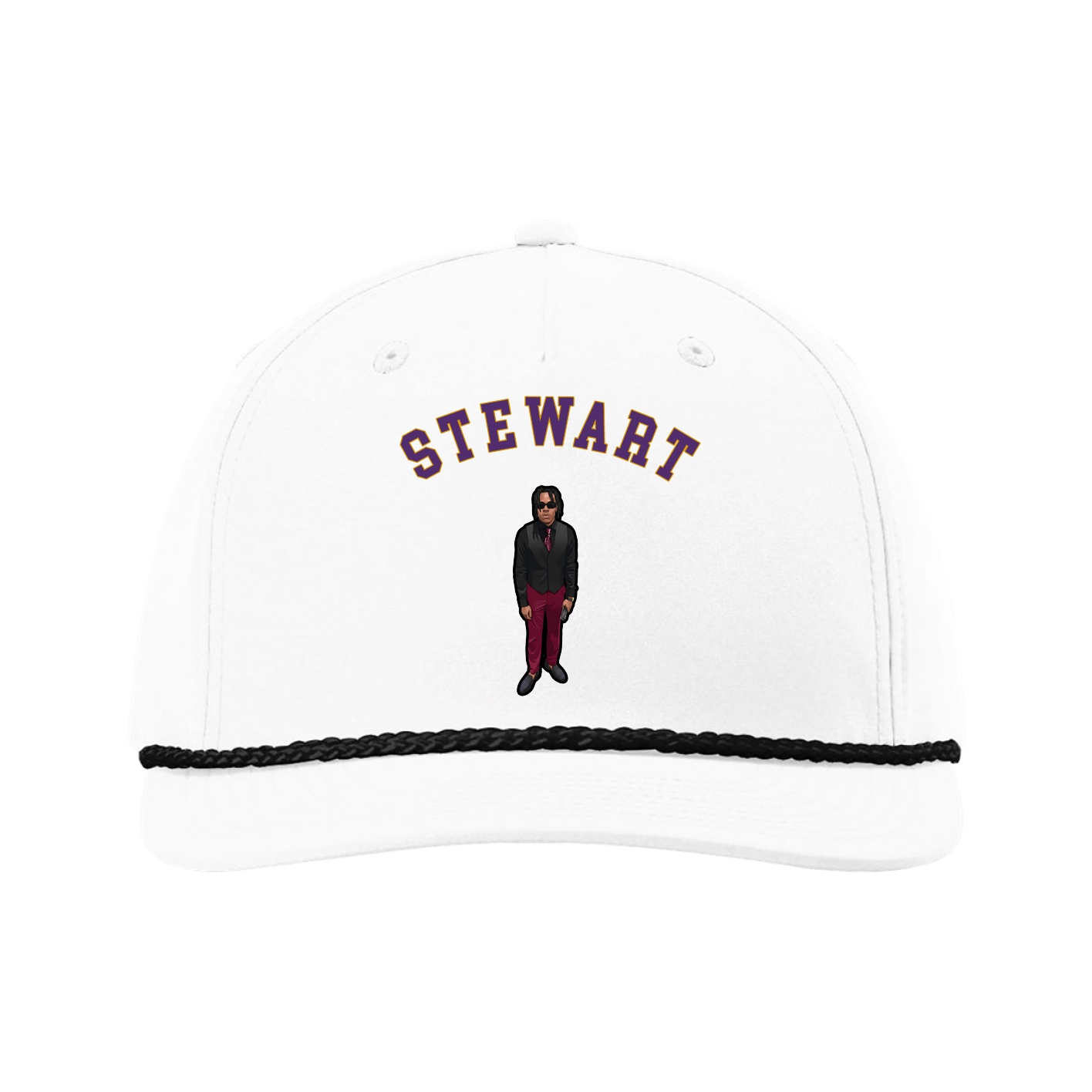 Five-Panel Classic Rope Cap — Shirsey Arch in White