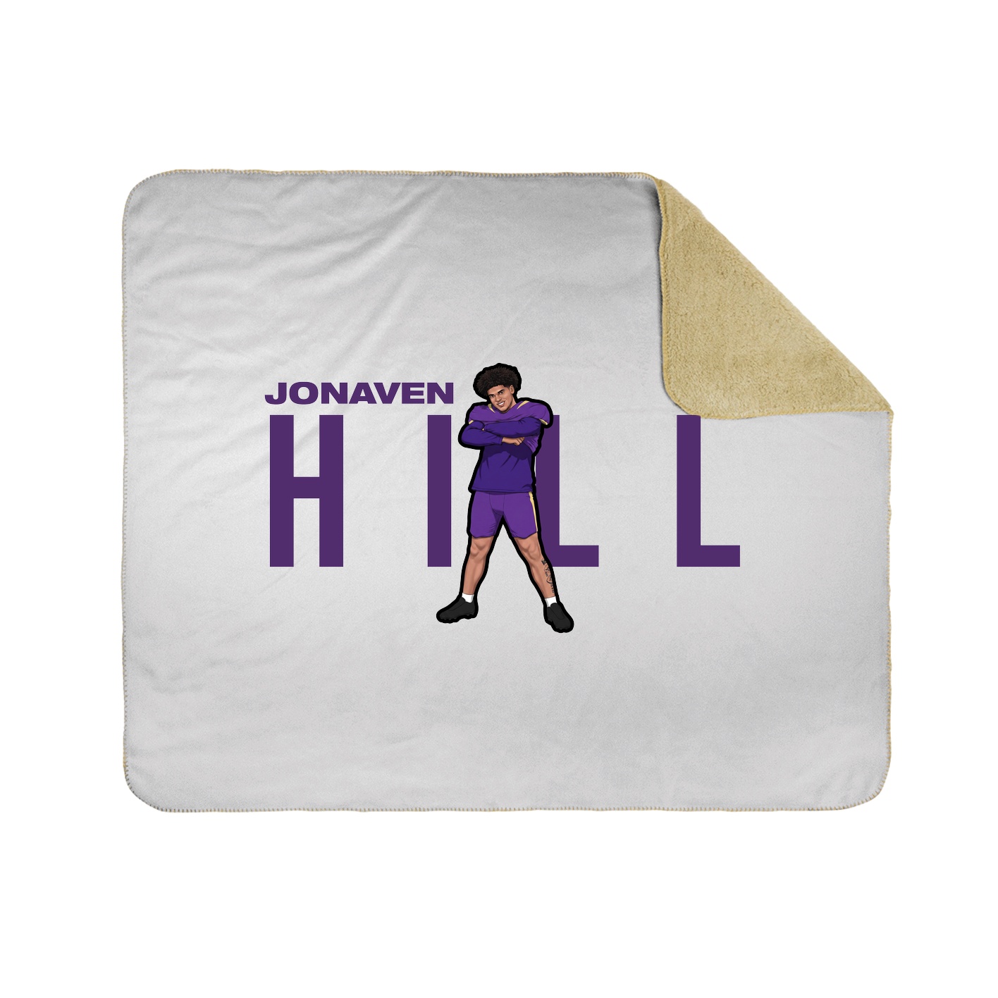 Throw Blanket — Player Name in White