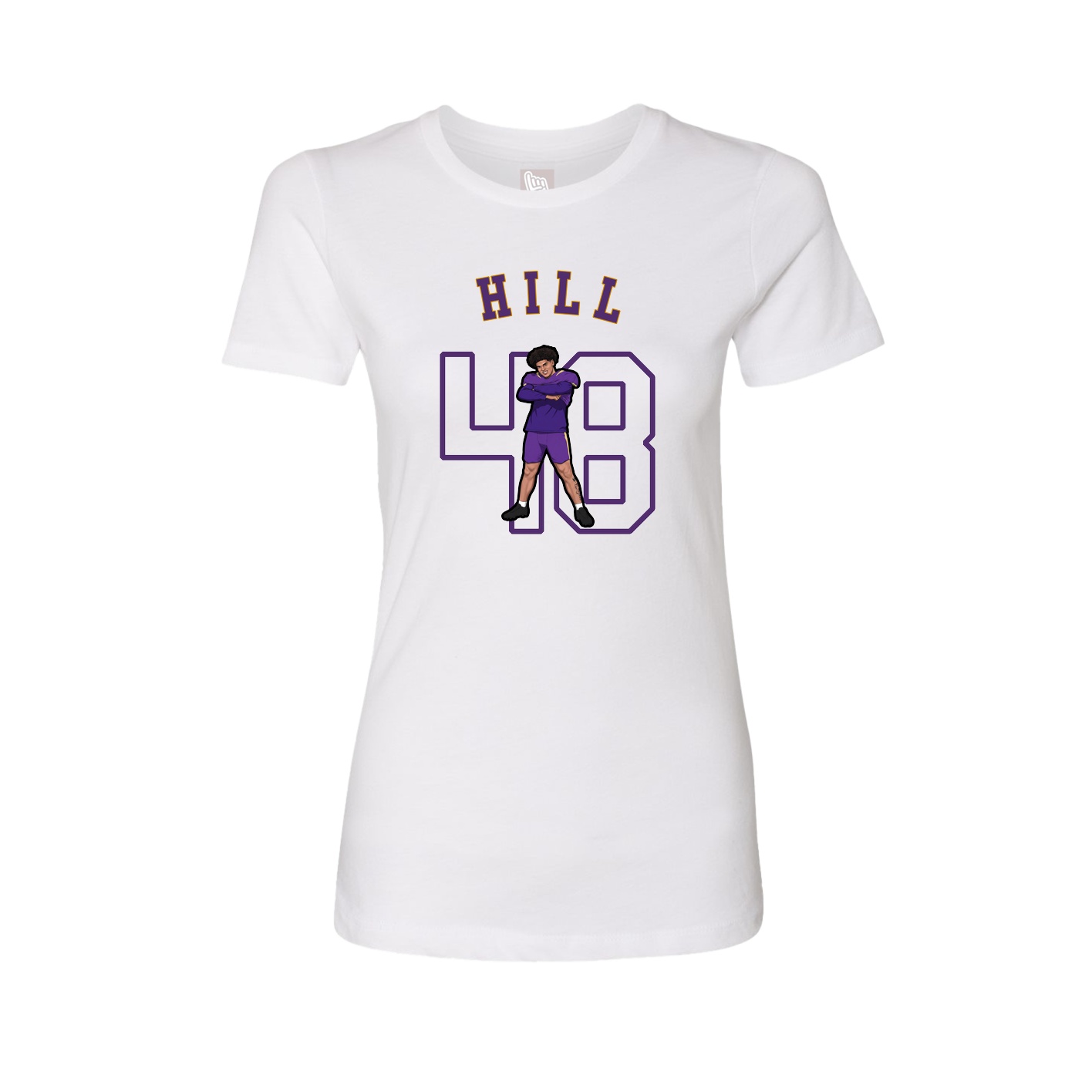 Fitted Women's Tee — Shirsey Arch in White