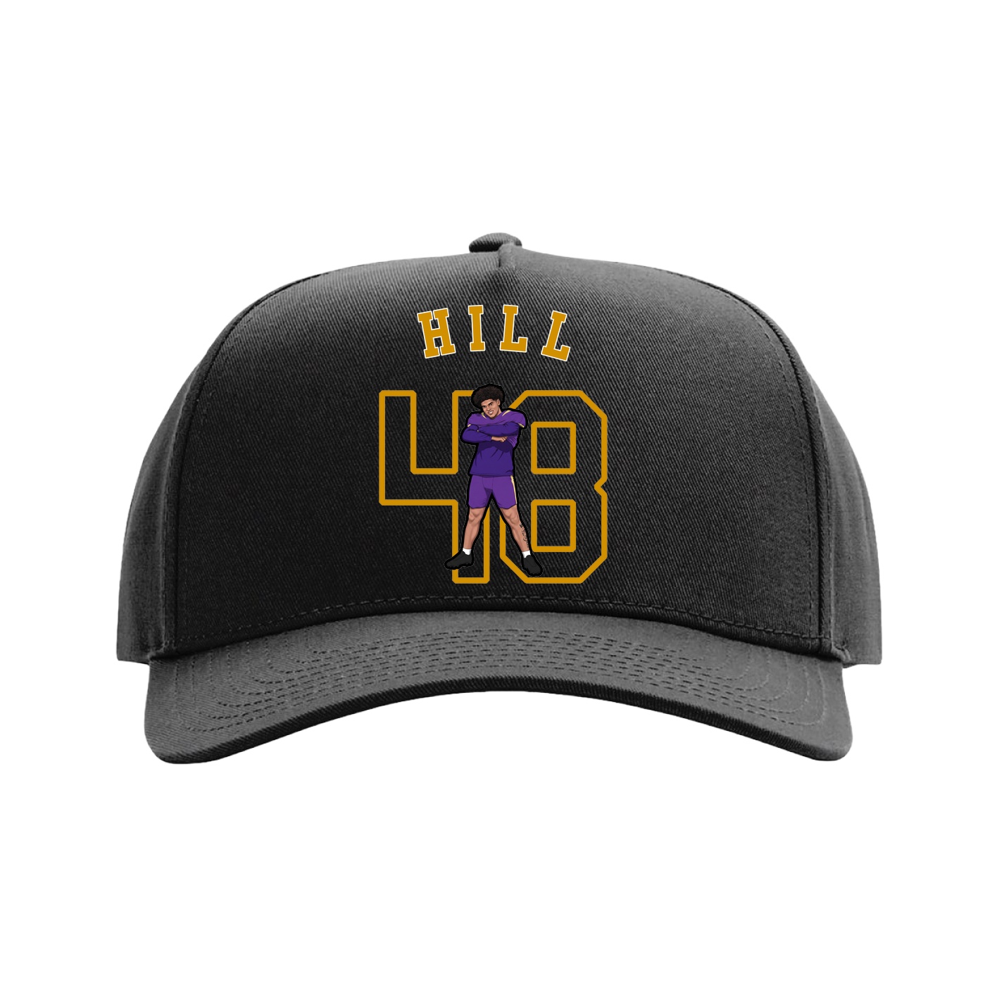 Full Fabric Five-Panel Champ Cap — Shirsey Arch in Black