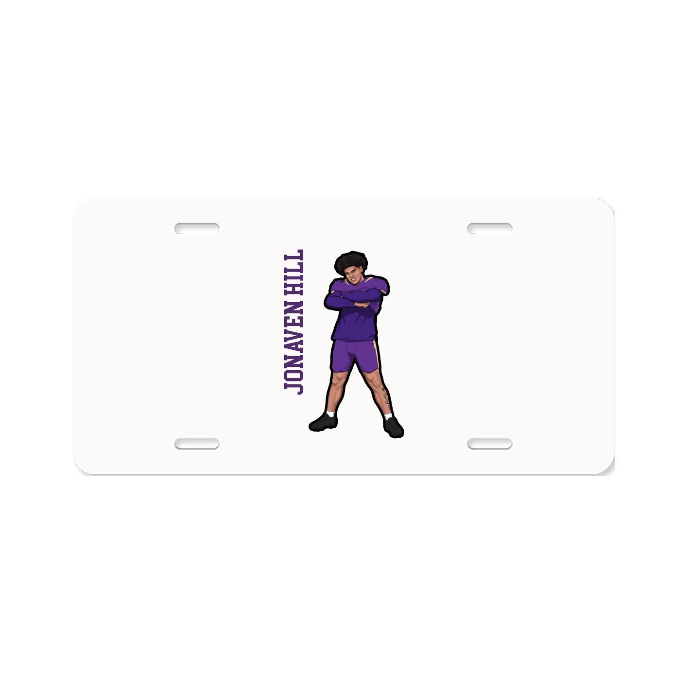 License Plate — Name Vertical in Classic