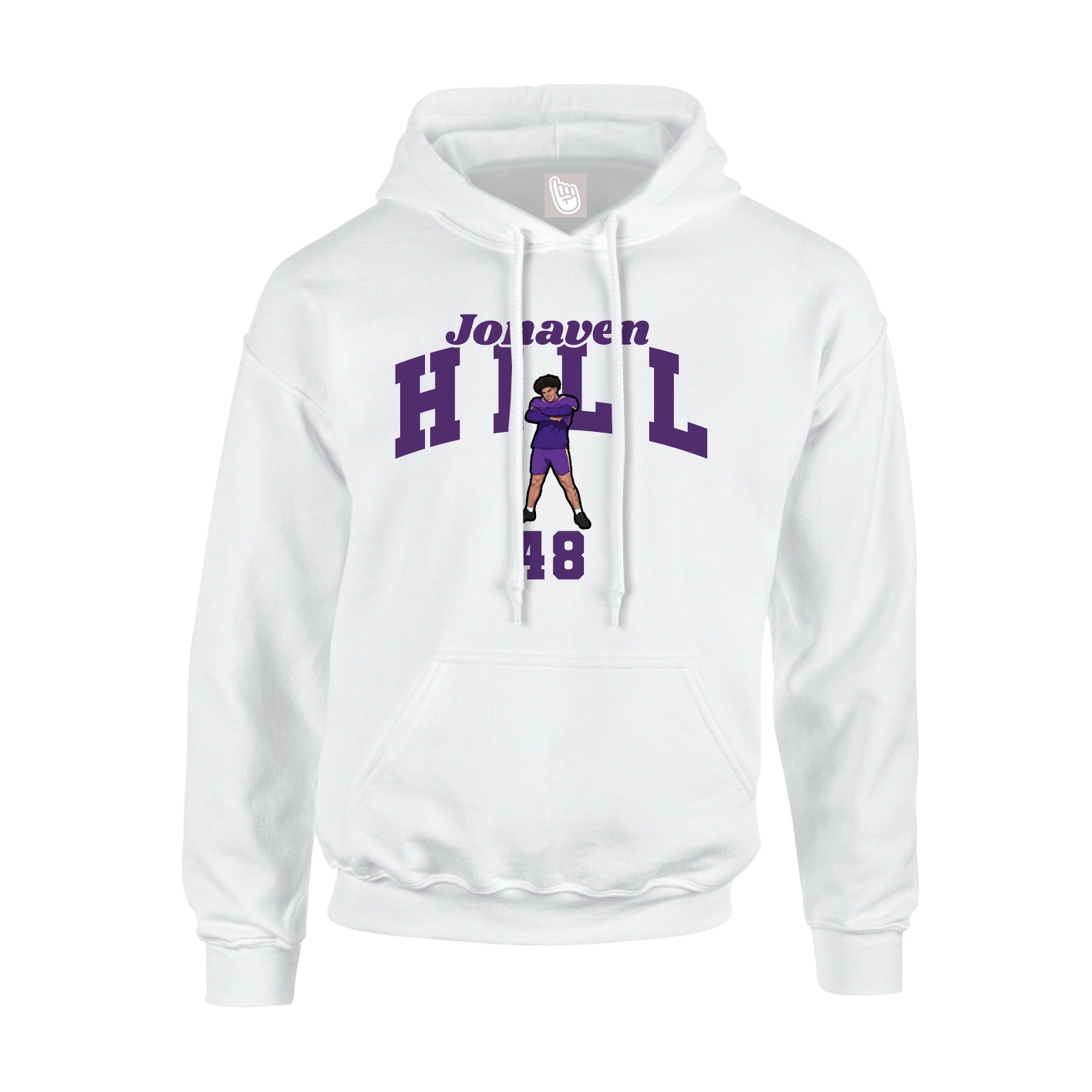 Youth Hoodie — Signature Arch in White