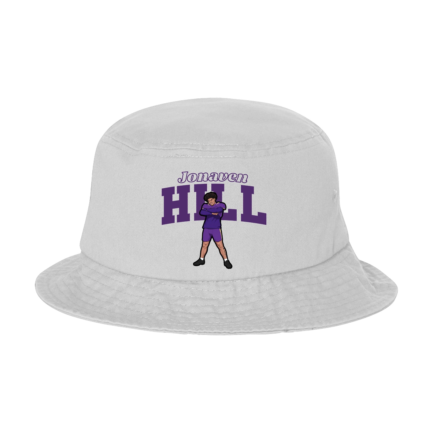 Bucket Cap — Name Arch in White
