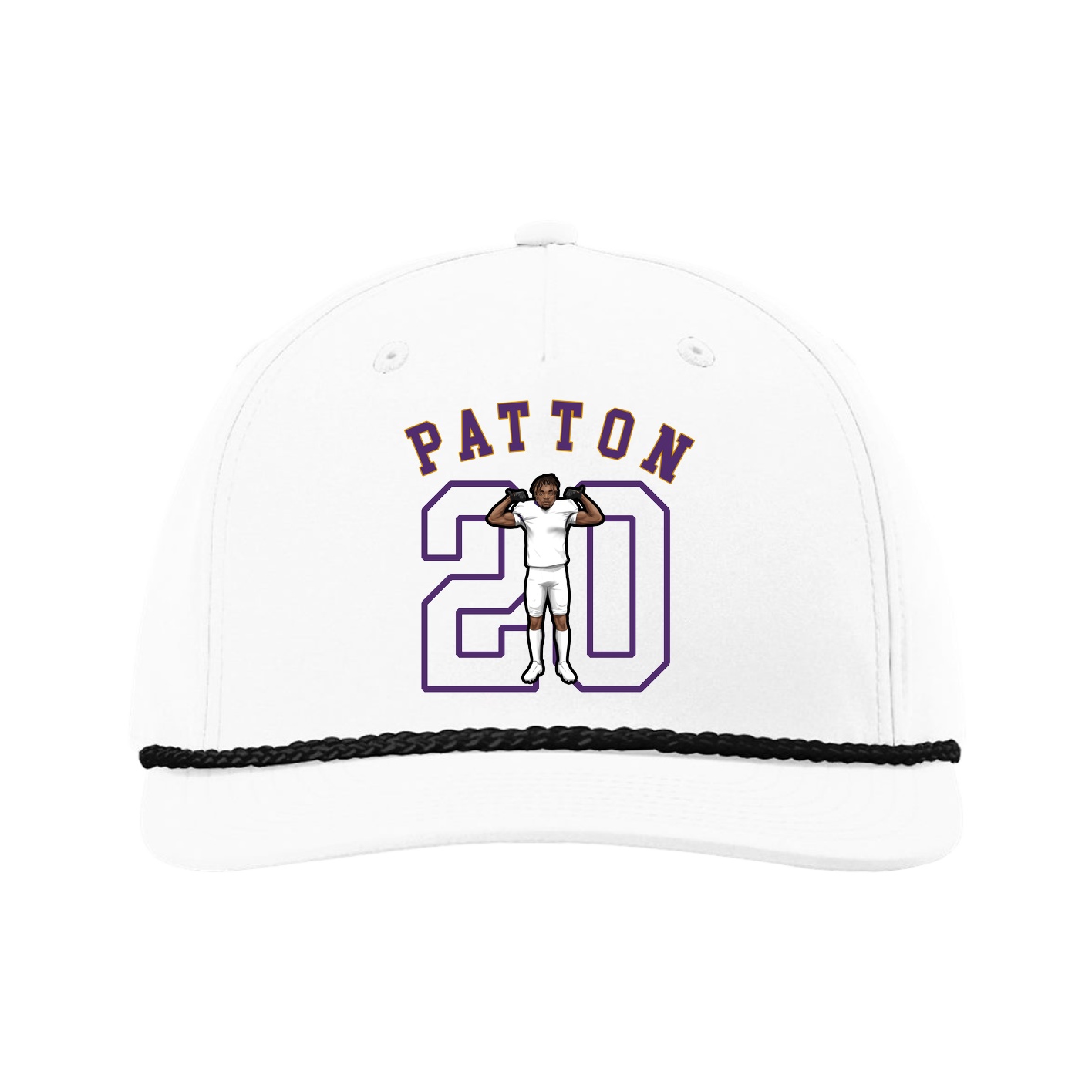 Five-Panel Classic Rope Cap — Shirsey Arch in White