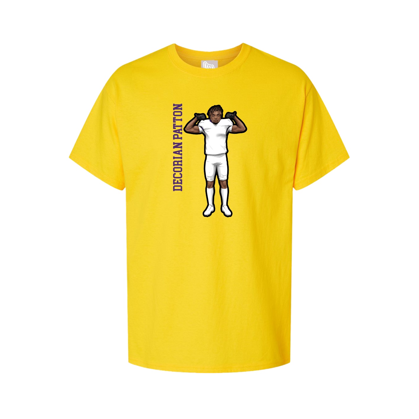 Youth Tee — Name Vertical in Gold
