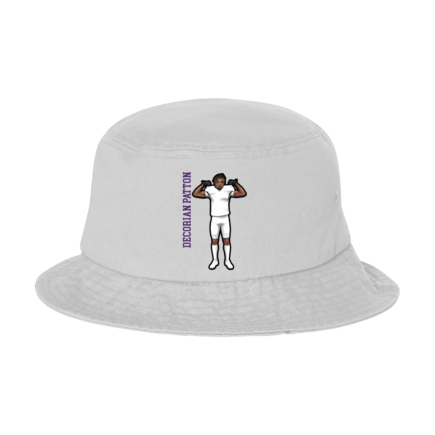 Bucket Cap — Name Vertical in White