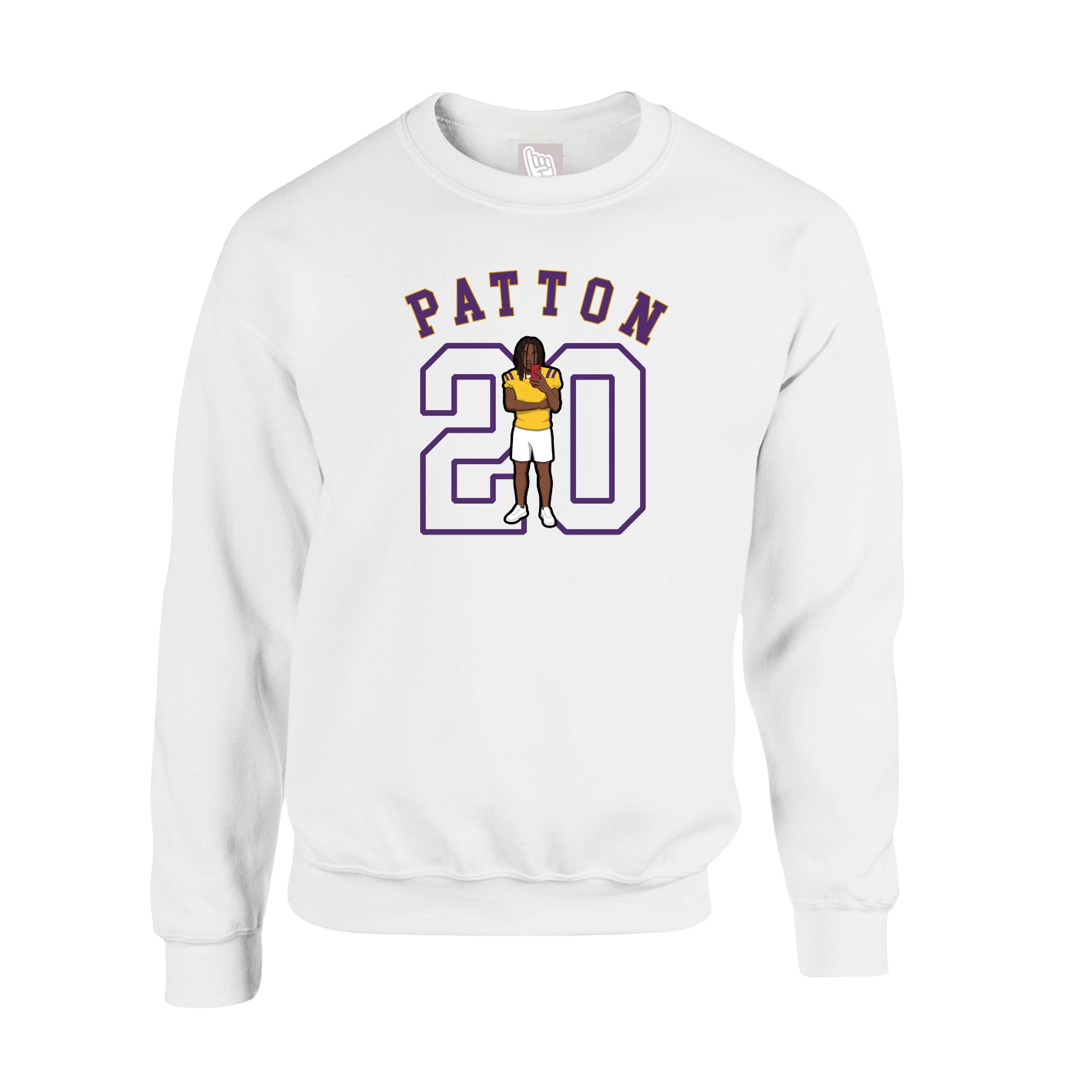 Fleece Crew — Shirsey Arch in White
