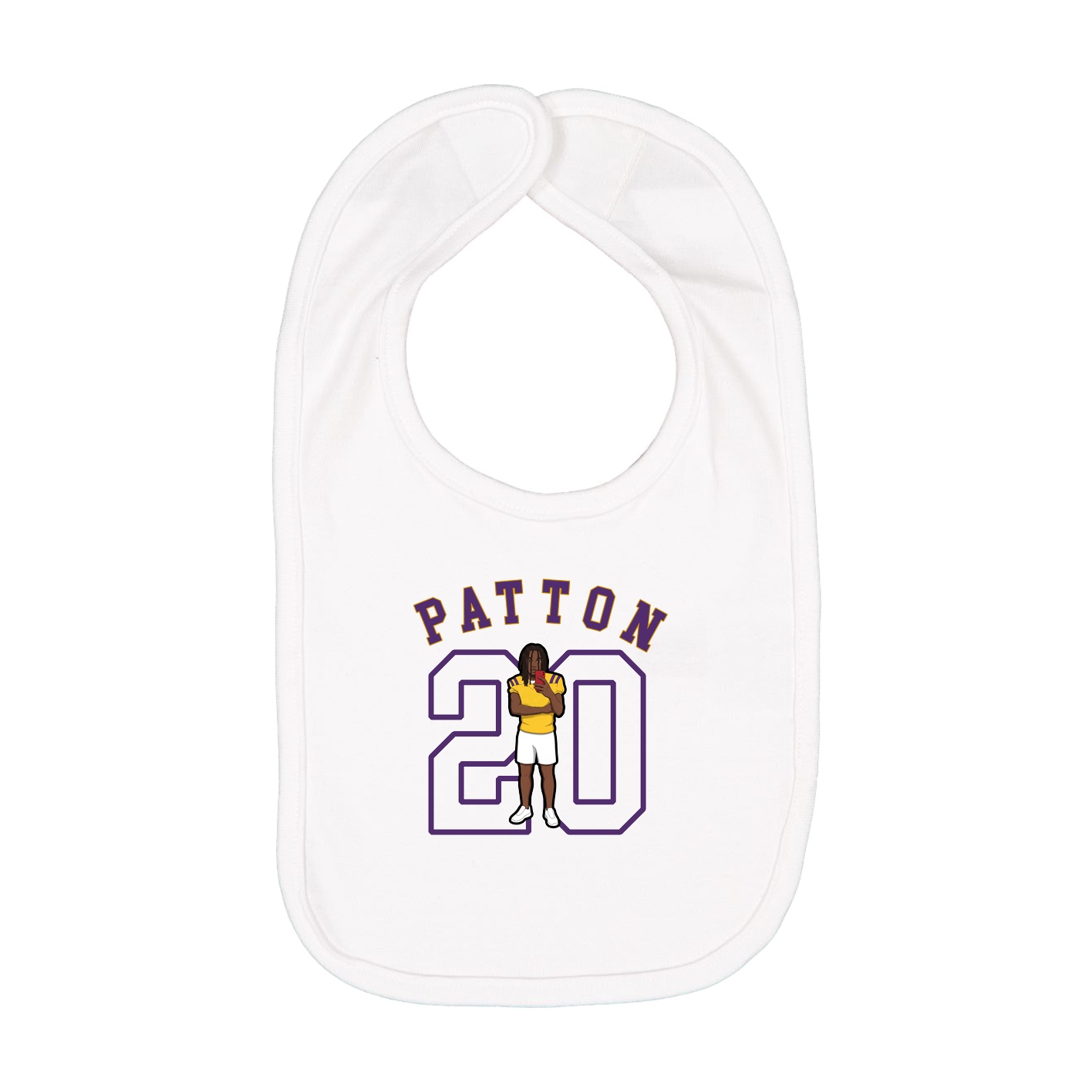 Infant Bib — Shirsey Arch in White