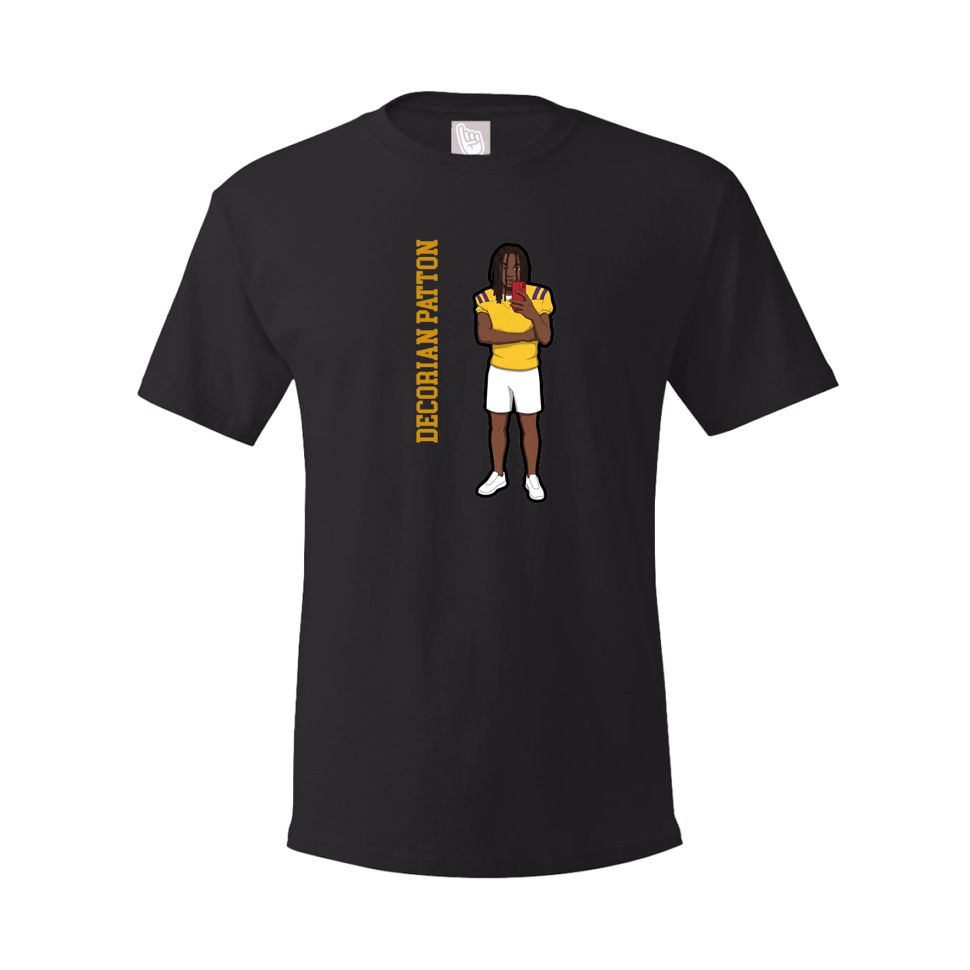Youth Tee — Name Vertical in Black