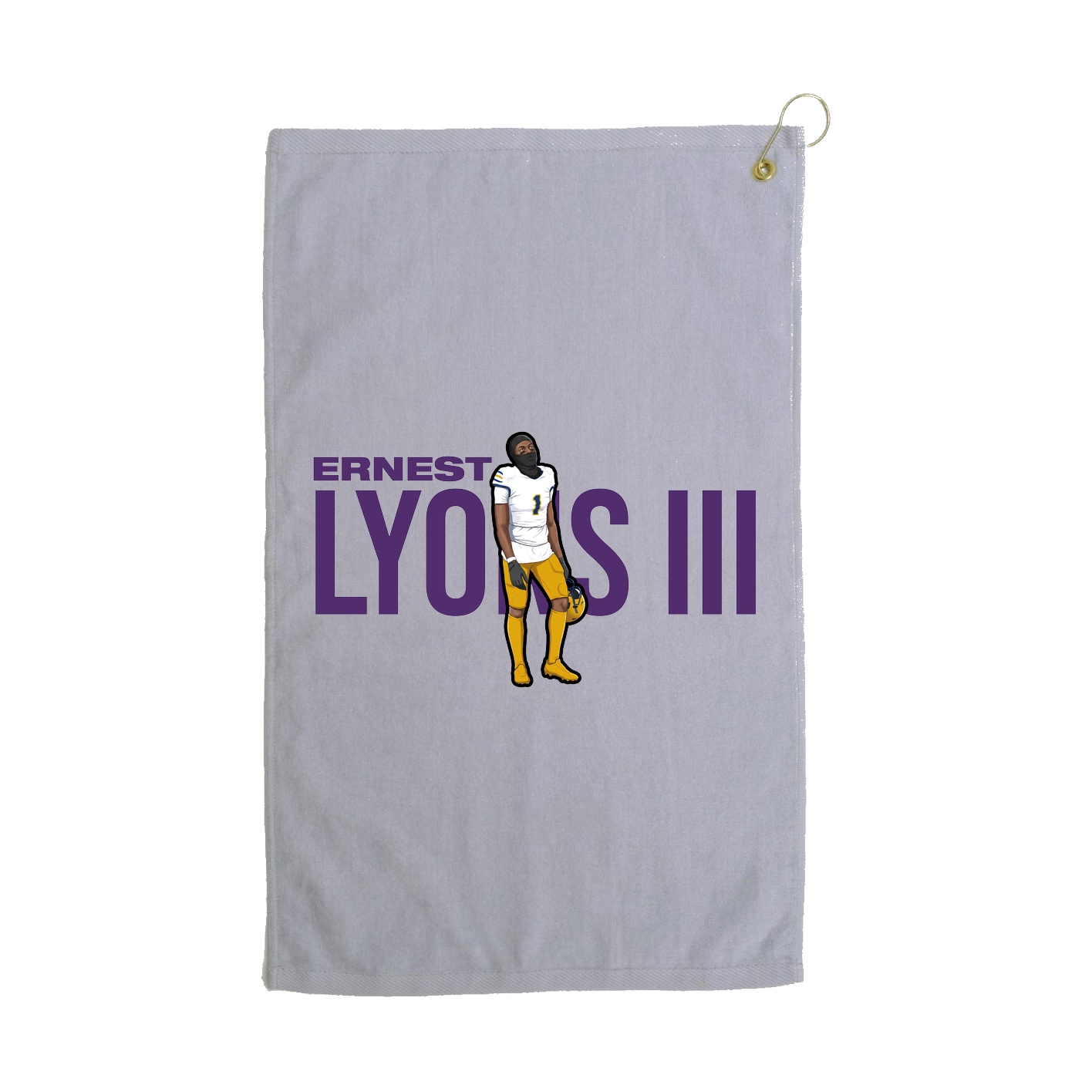 Golf Towel — Player Name in Grey