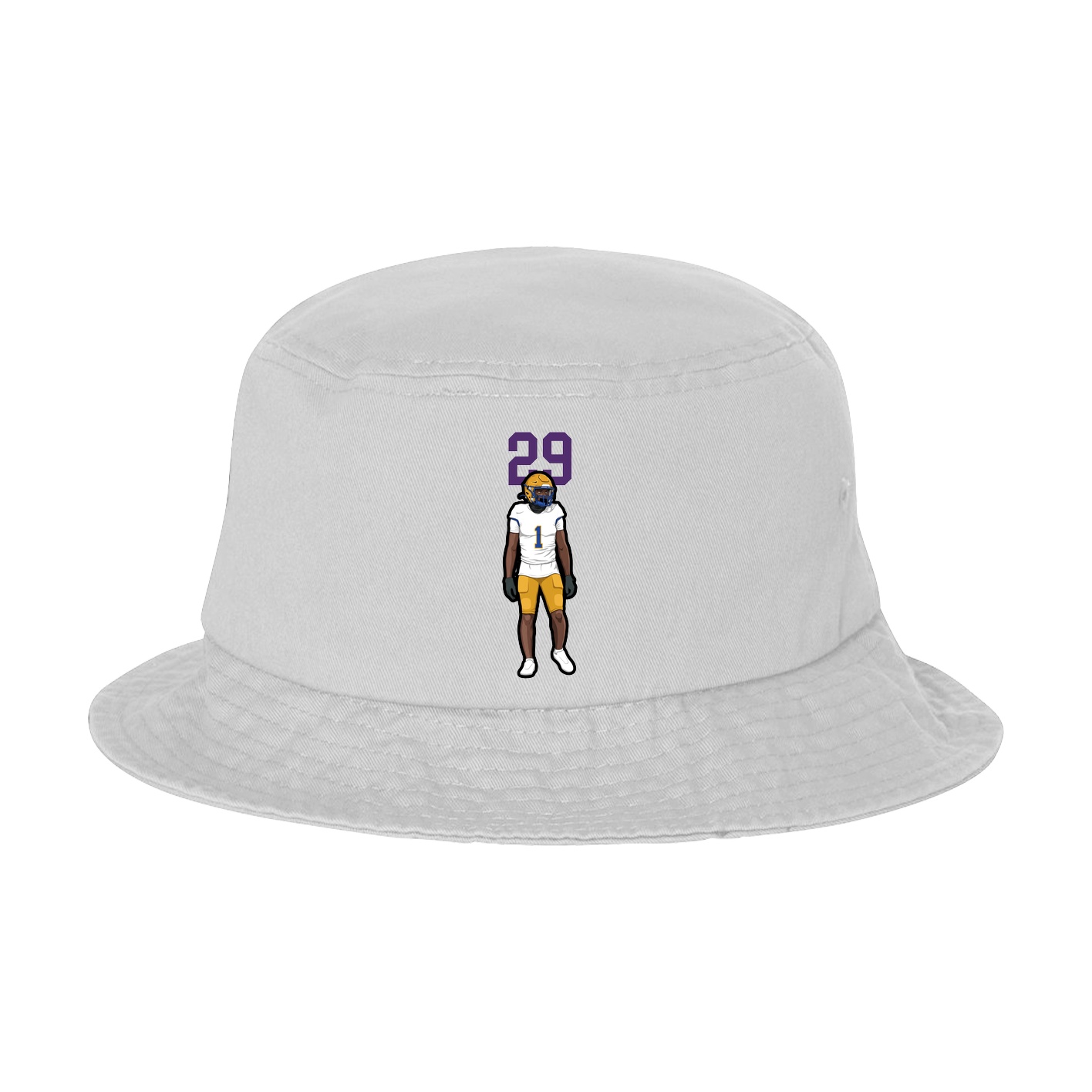 Bucket Cap — Number Top in White