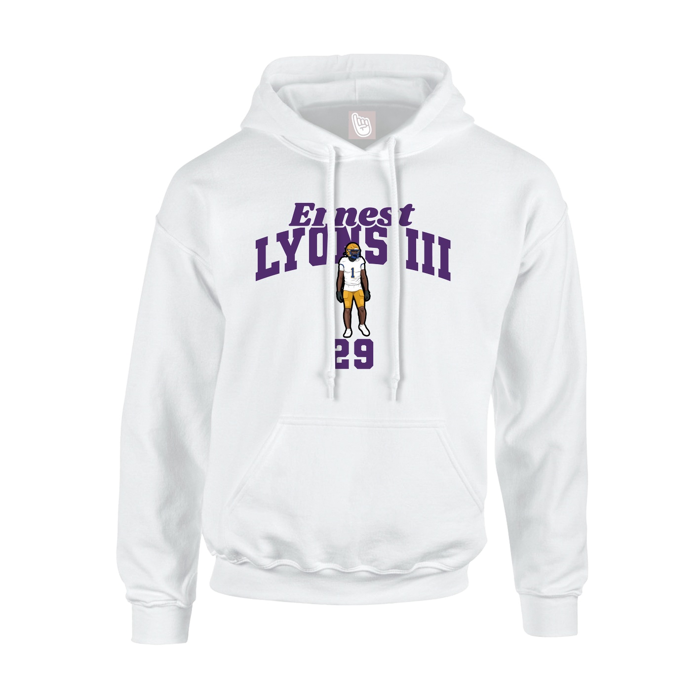 Youth Hoodie — Signature Arch in White