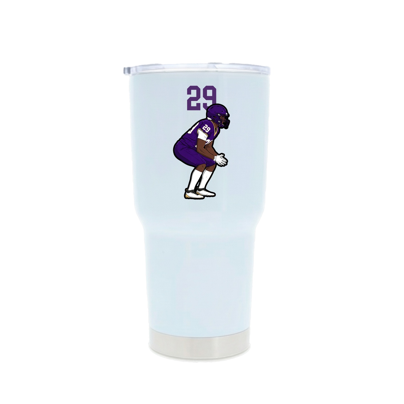 30oz Stainless Steel Tumbler — Number Top in White
