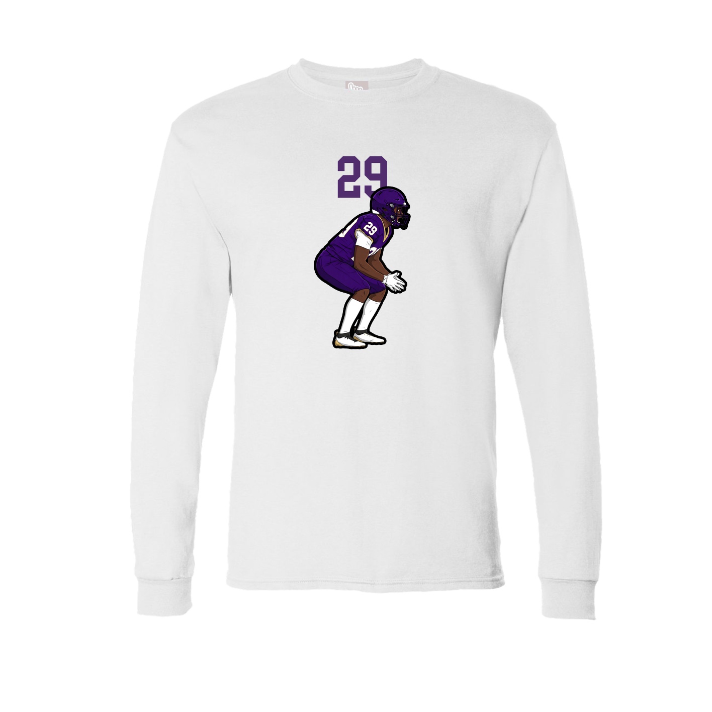 Long Sleeve Tee — Number Top in White