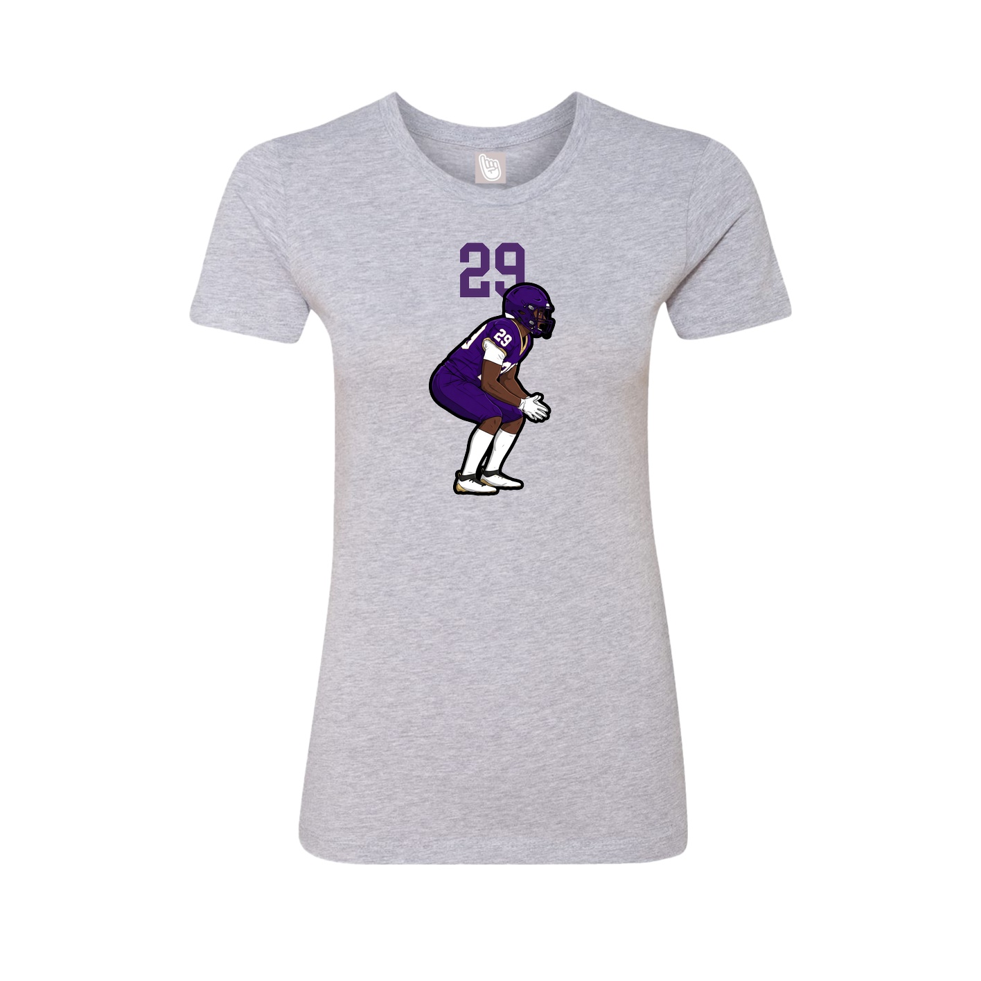 Womens Tee — Number Top in Grey