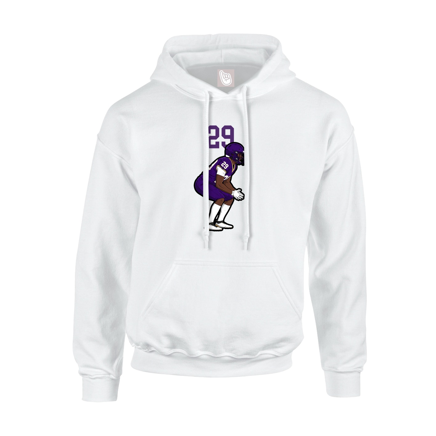 Hoodie — Number Top in White