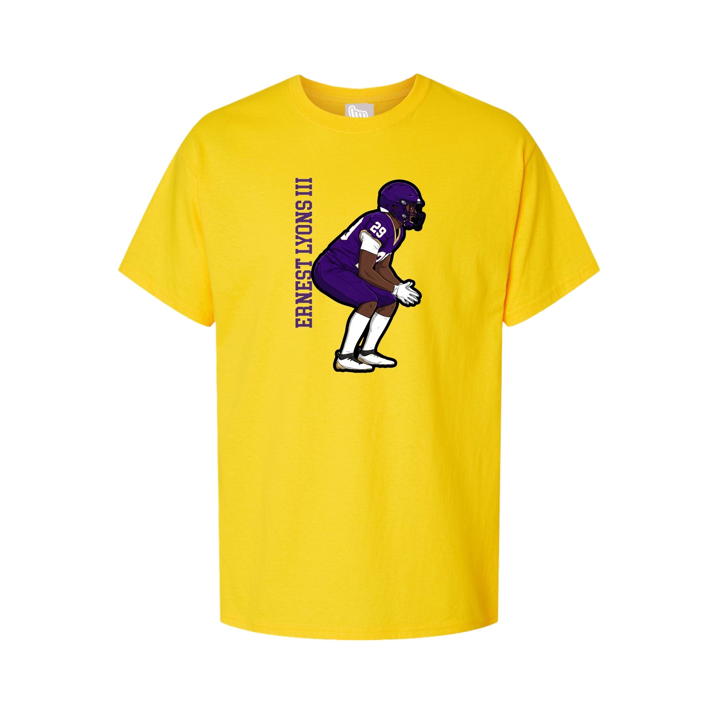 Youth Tee — Name Vertical in Gold