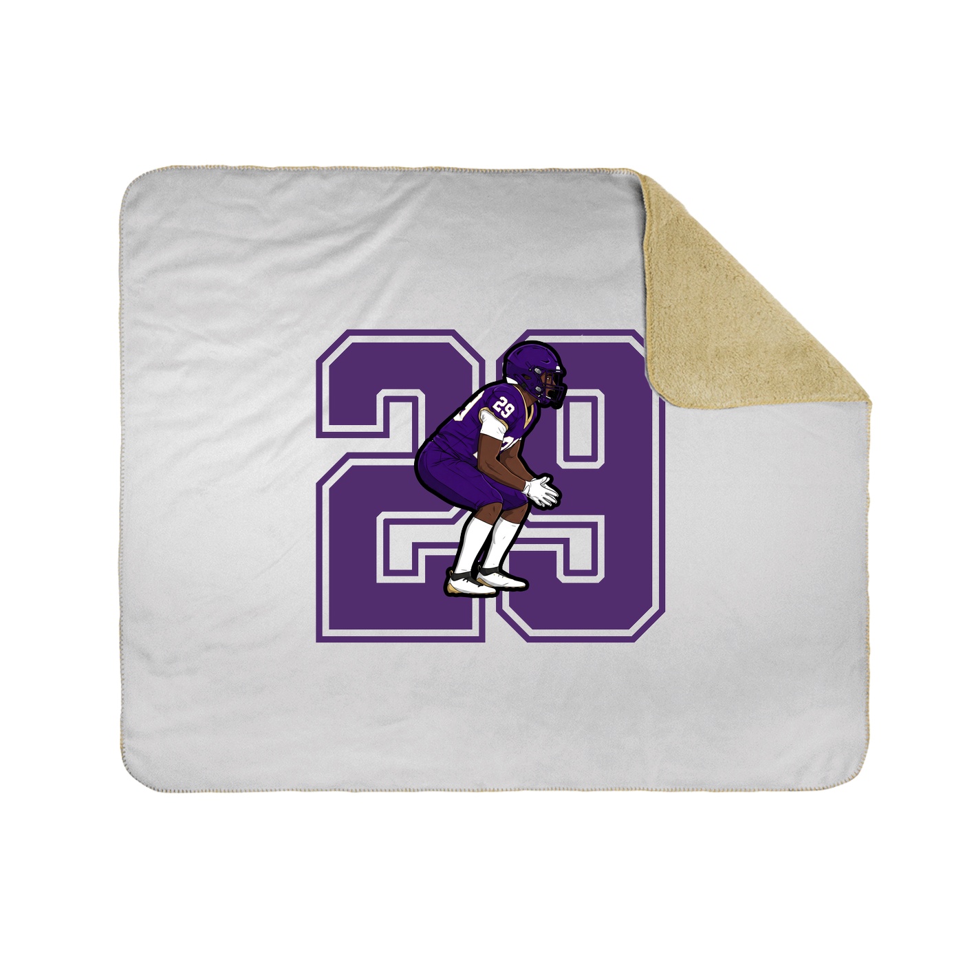 Throw Blanket — Number in White