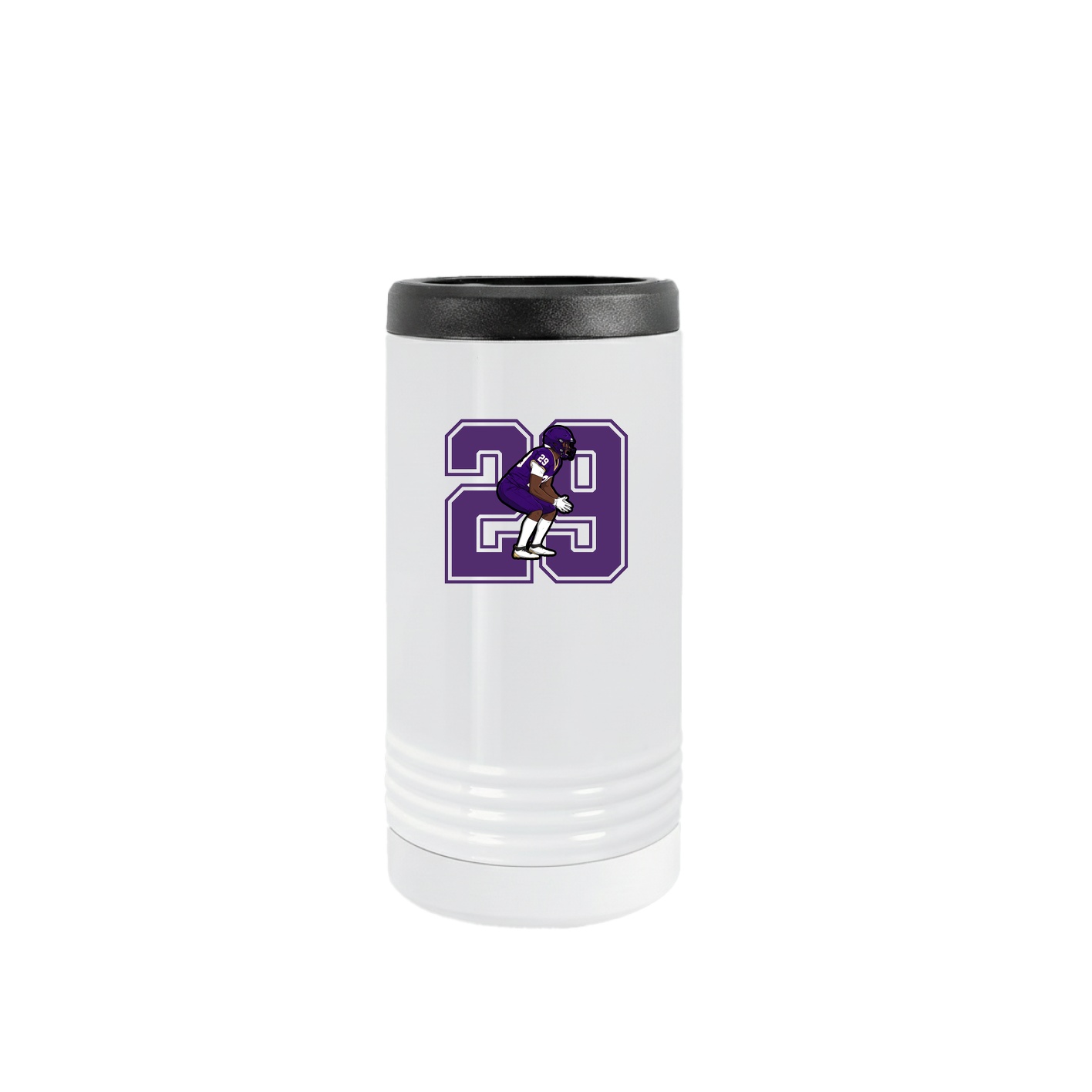 Slim Beverage Holder — Number in White