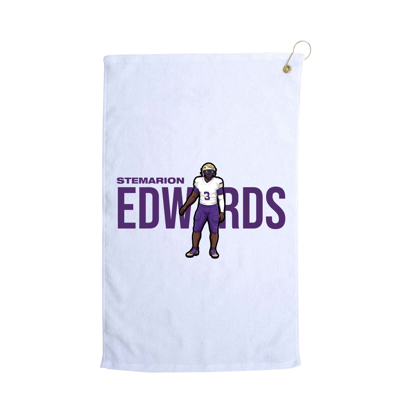 Golf Towel — Player Name in White