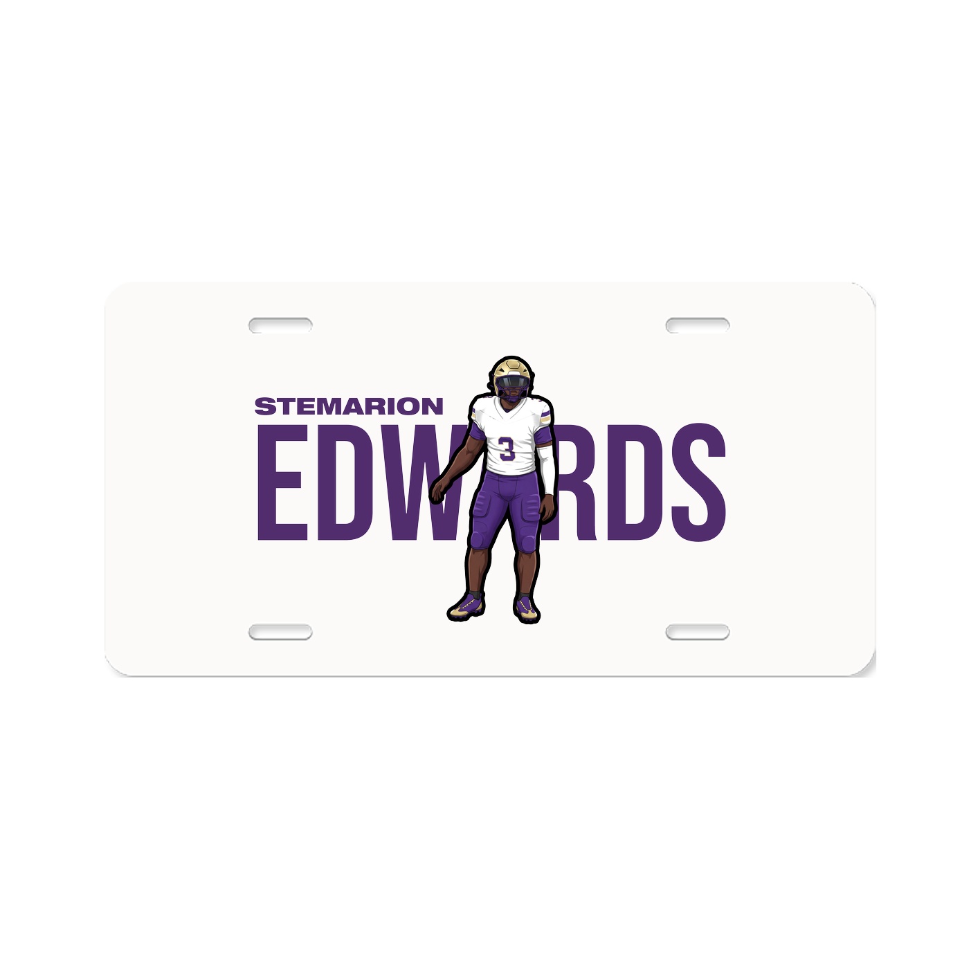License Plate — Player Name in Classic