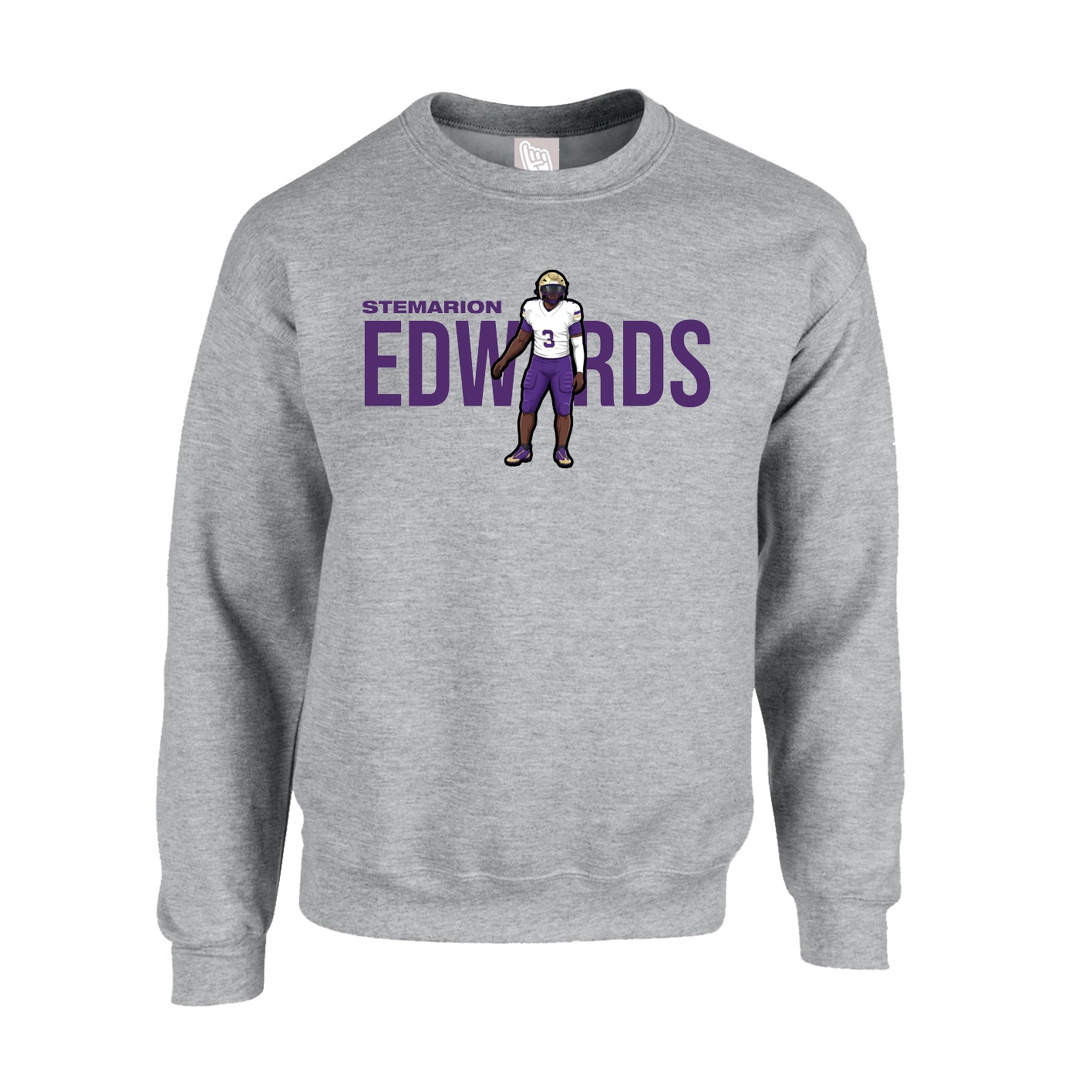 Fleece Crew — Player Name in Grey