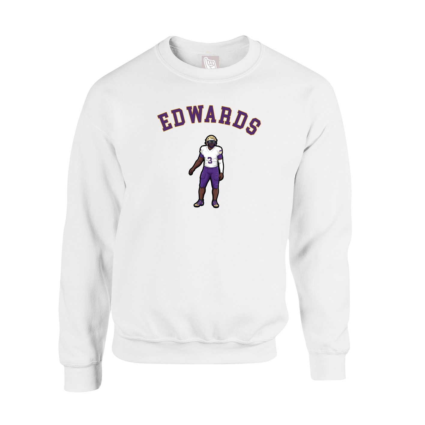 Fleece Crew — Shirsey Arch in White