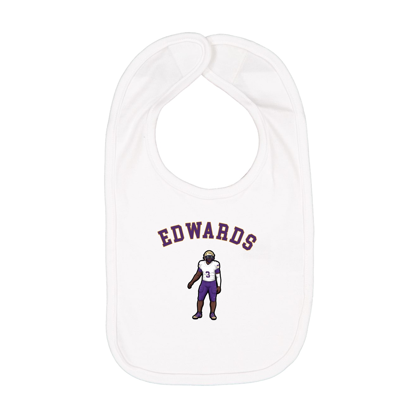 Infant Bib — Shirsey Arch in White
