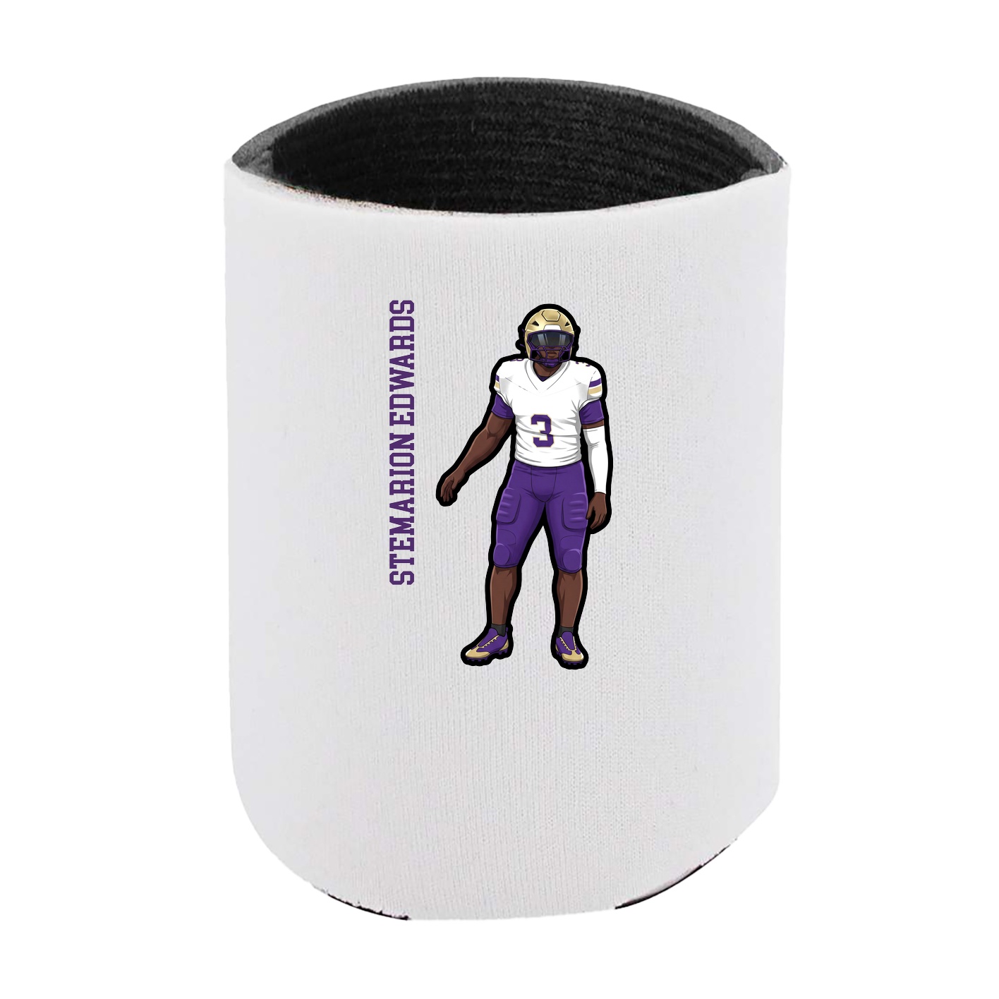 Can Holder — Name Vertical in White