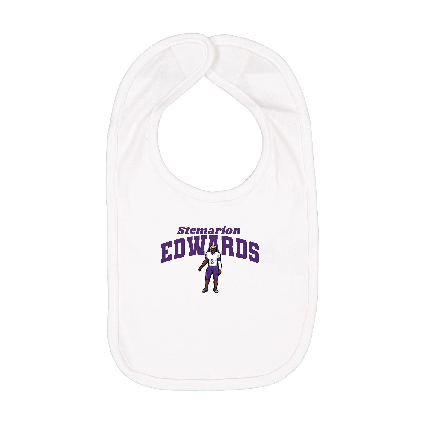 Infant Bib — Signature Arch in White