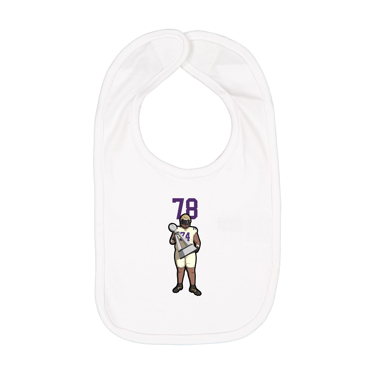 Infant Bib — Number Top in White