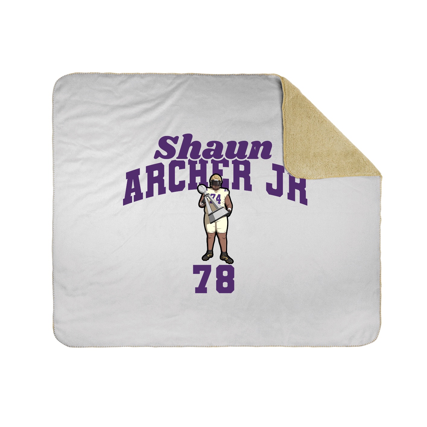 Throw Blanket — Signature Arch in White