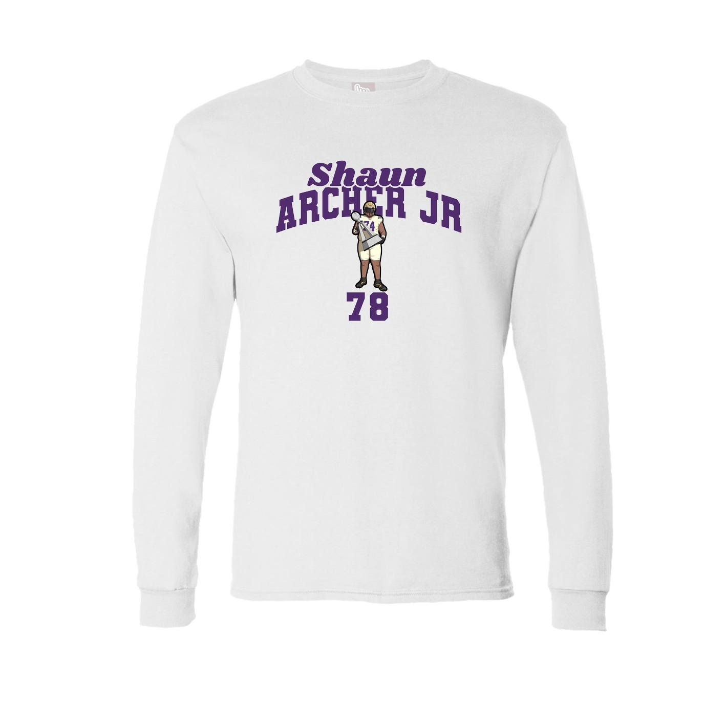 Long Sleeve Tee — Signature Arch in White