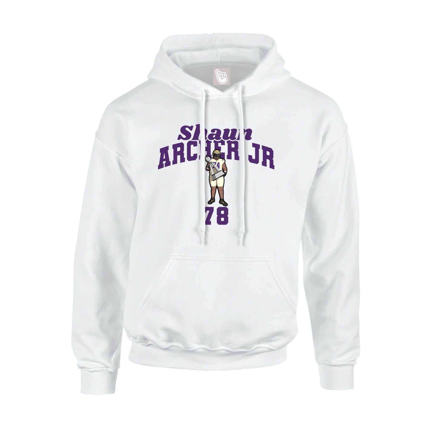 Hoodie — Signature Arch in White