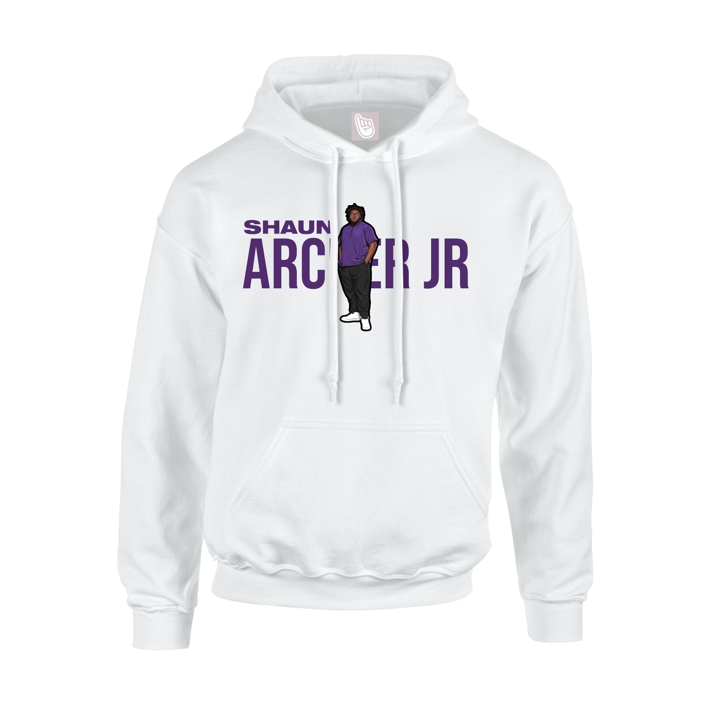 Youth Hoodie — Player Name in White