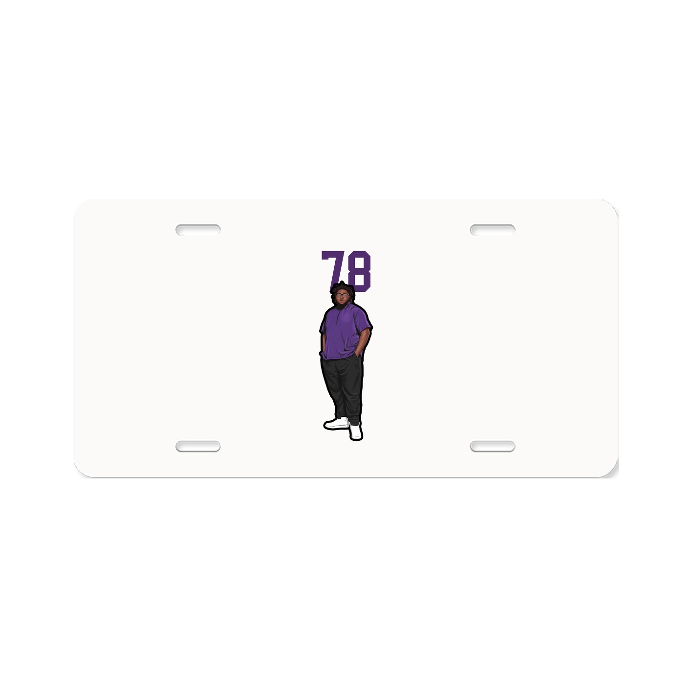 License Plate — Number Top in Classic