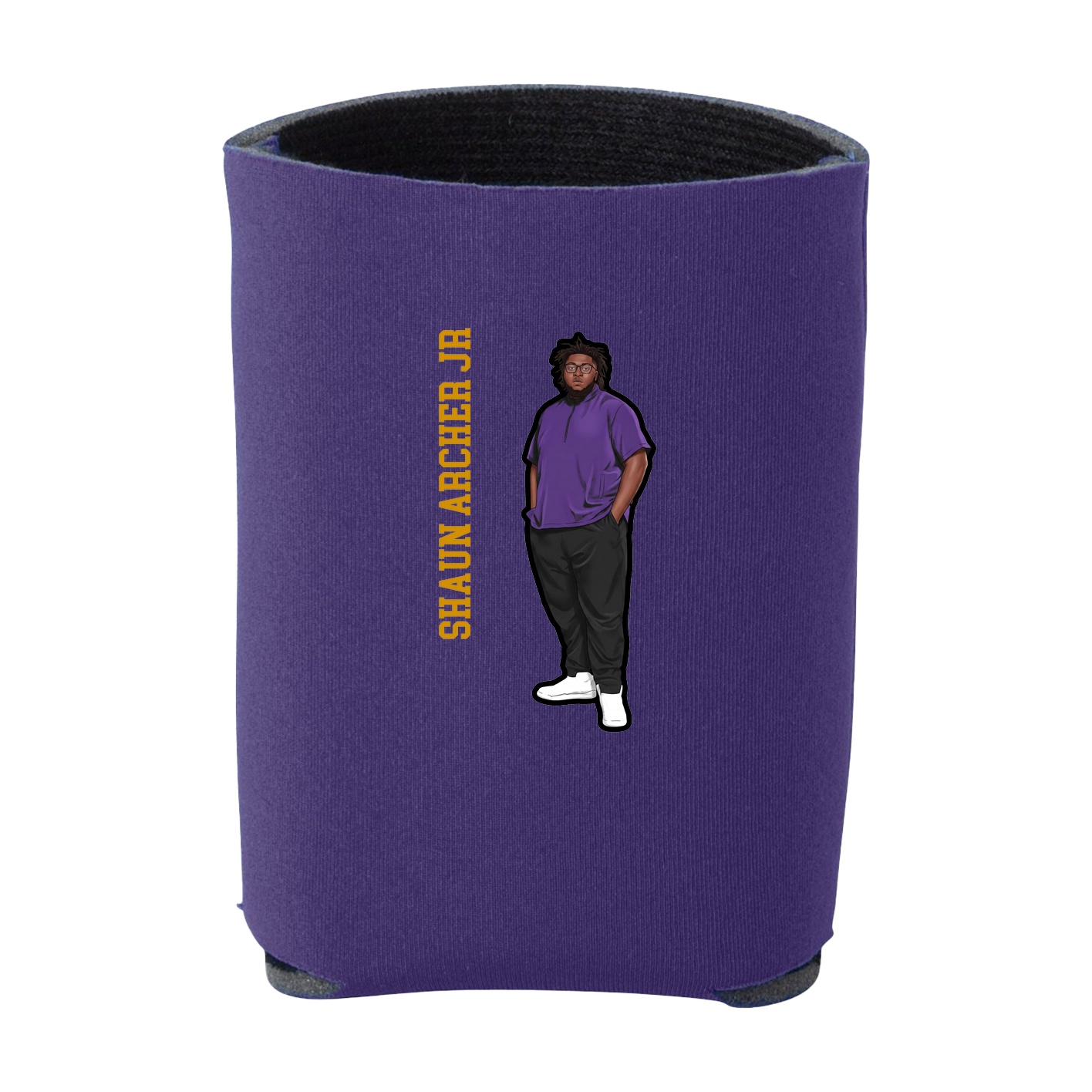 Can Holder — Name Vertical in Purple