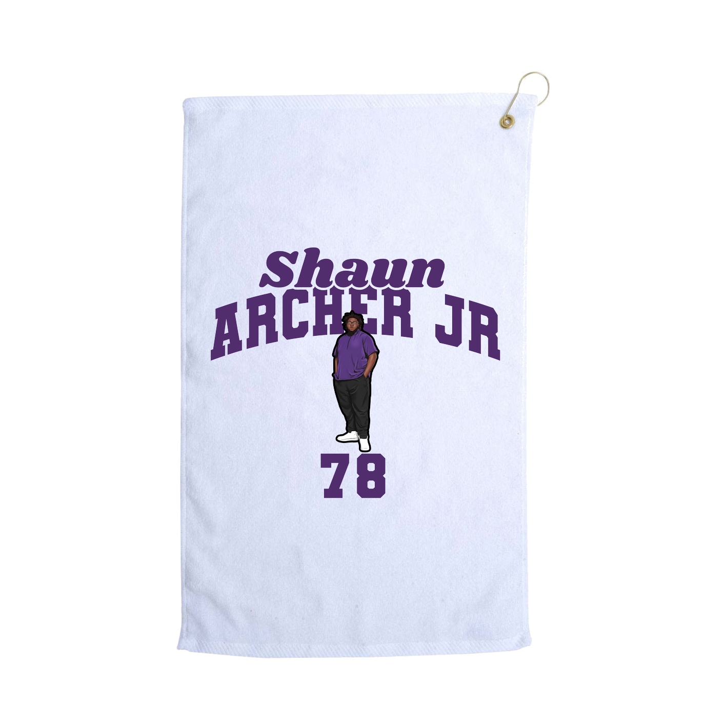 Golf Towel — Signature Arch in White