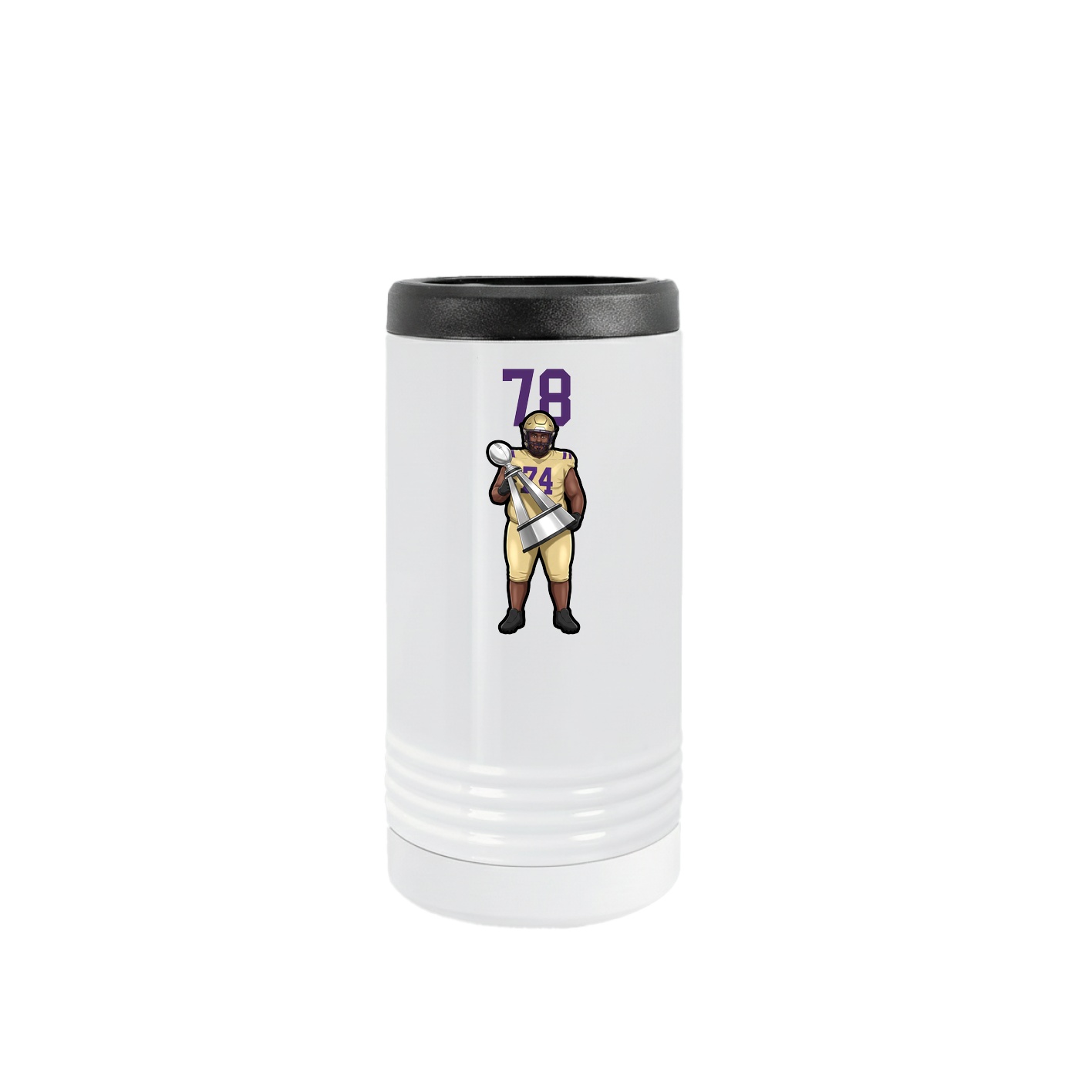 Slim Beverage Holder — Number Top in White