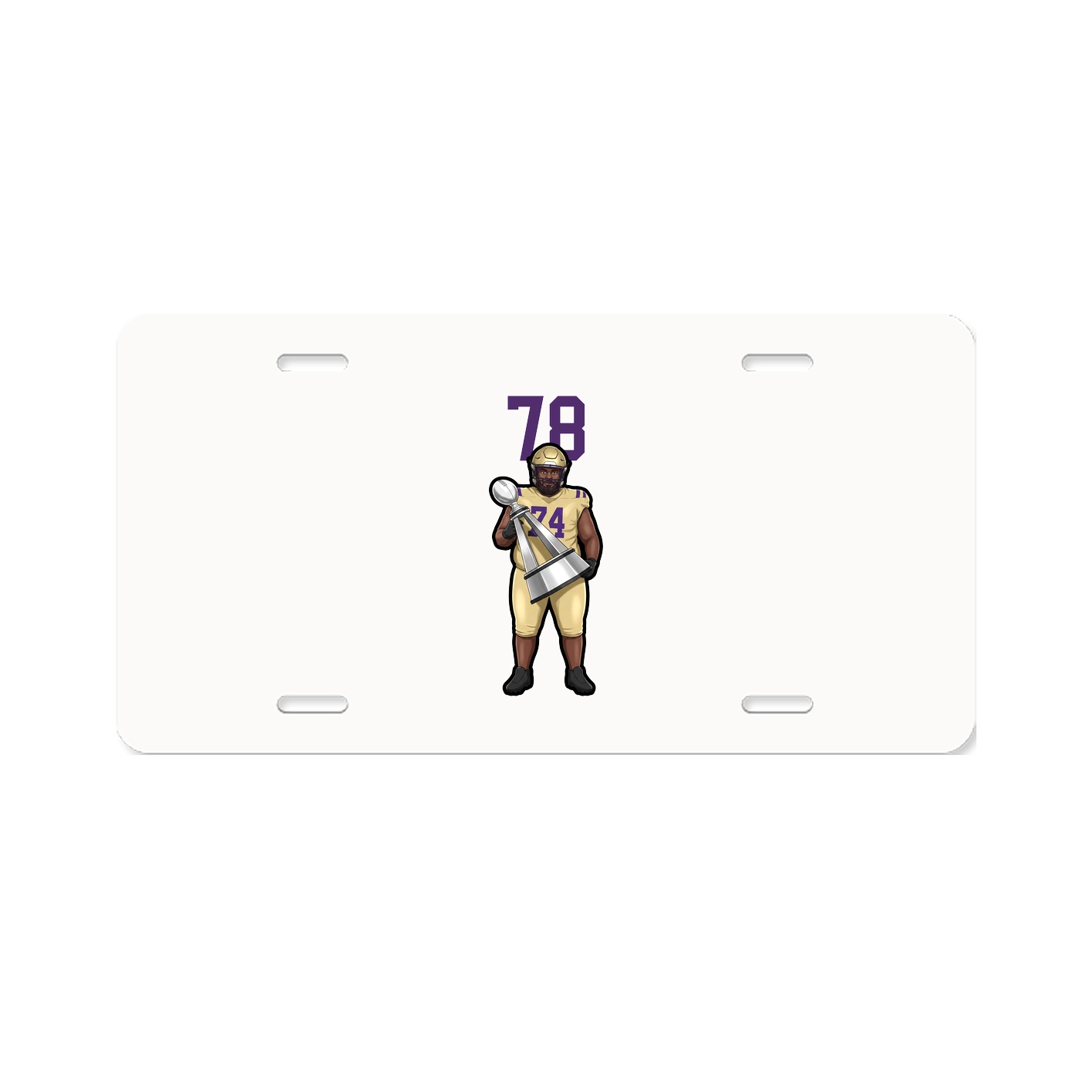 License Plate — Number Top in Classic