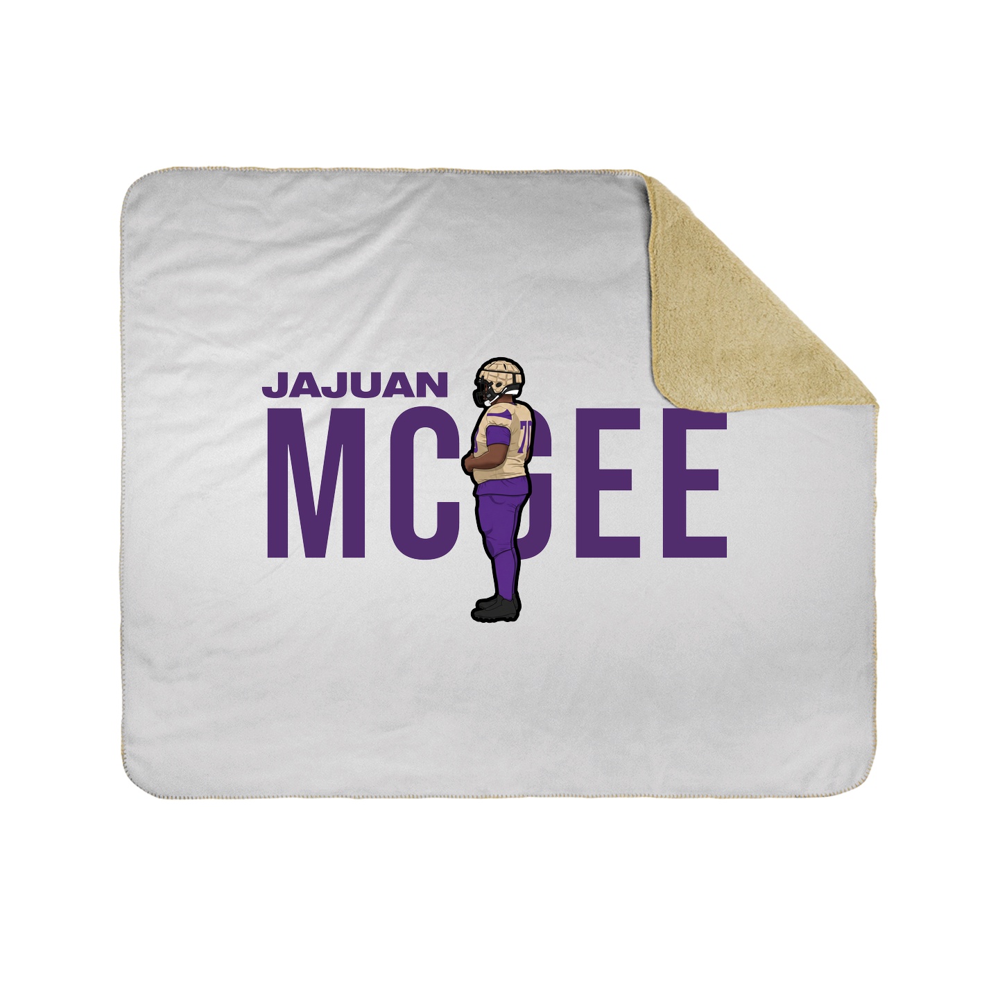 Throw Blanket — Player Name in White