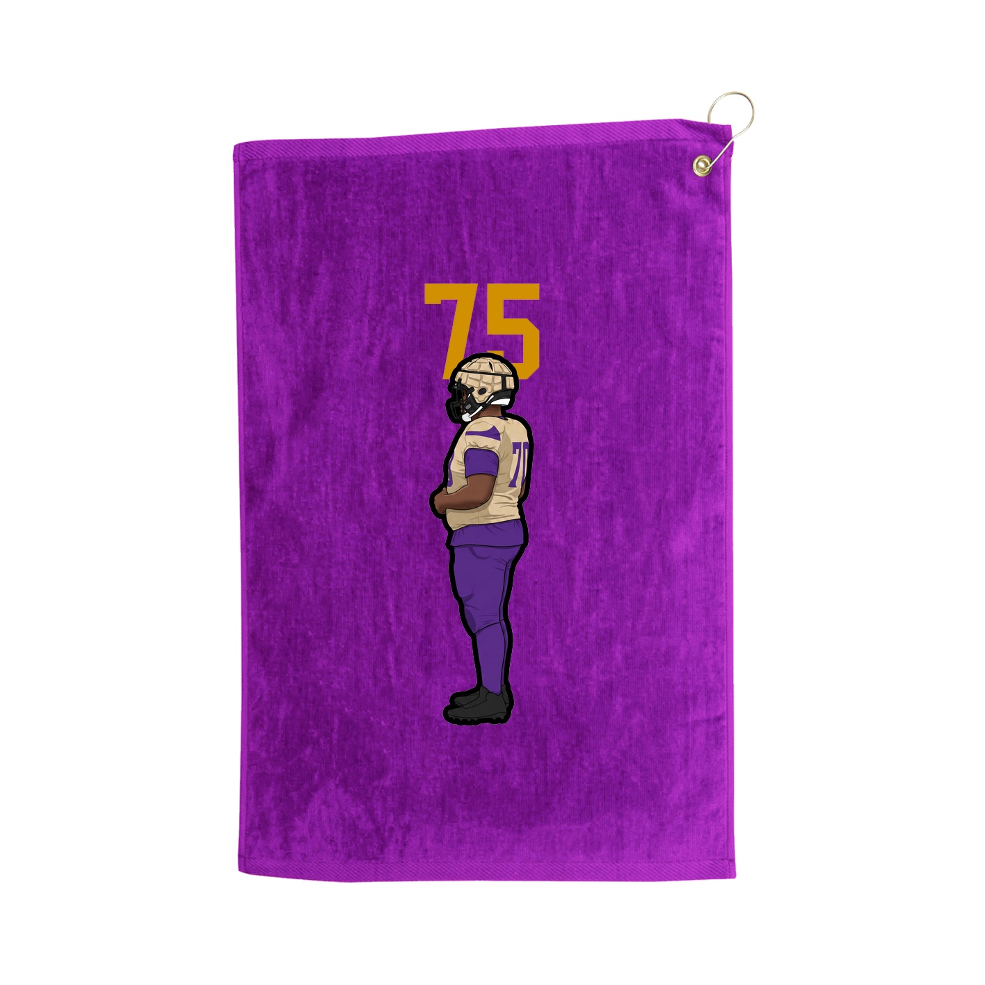 Golf Towel — Number Top in Purple