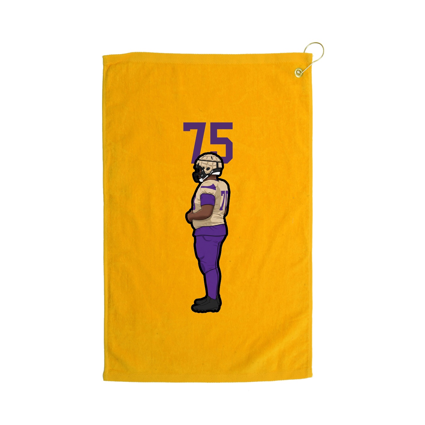 Golf Towel — Number Top in Gold