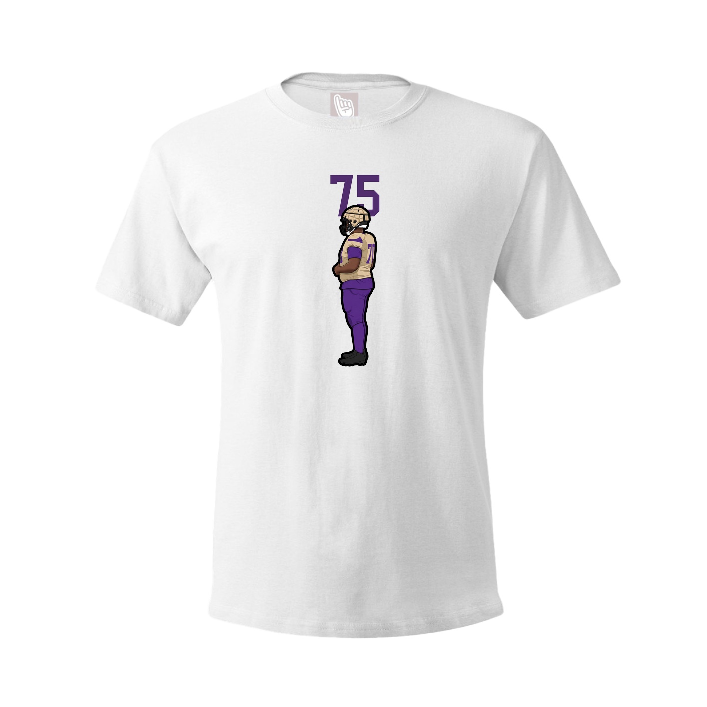 Youth Tee — Number Top in White