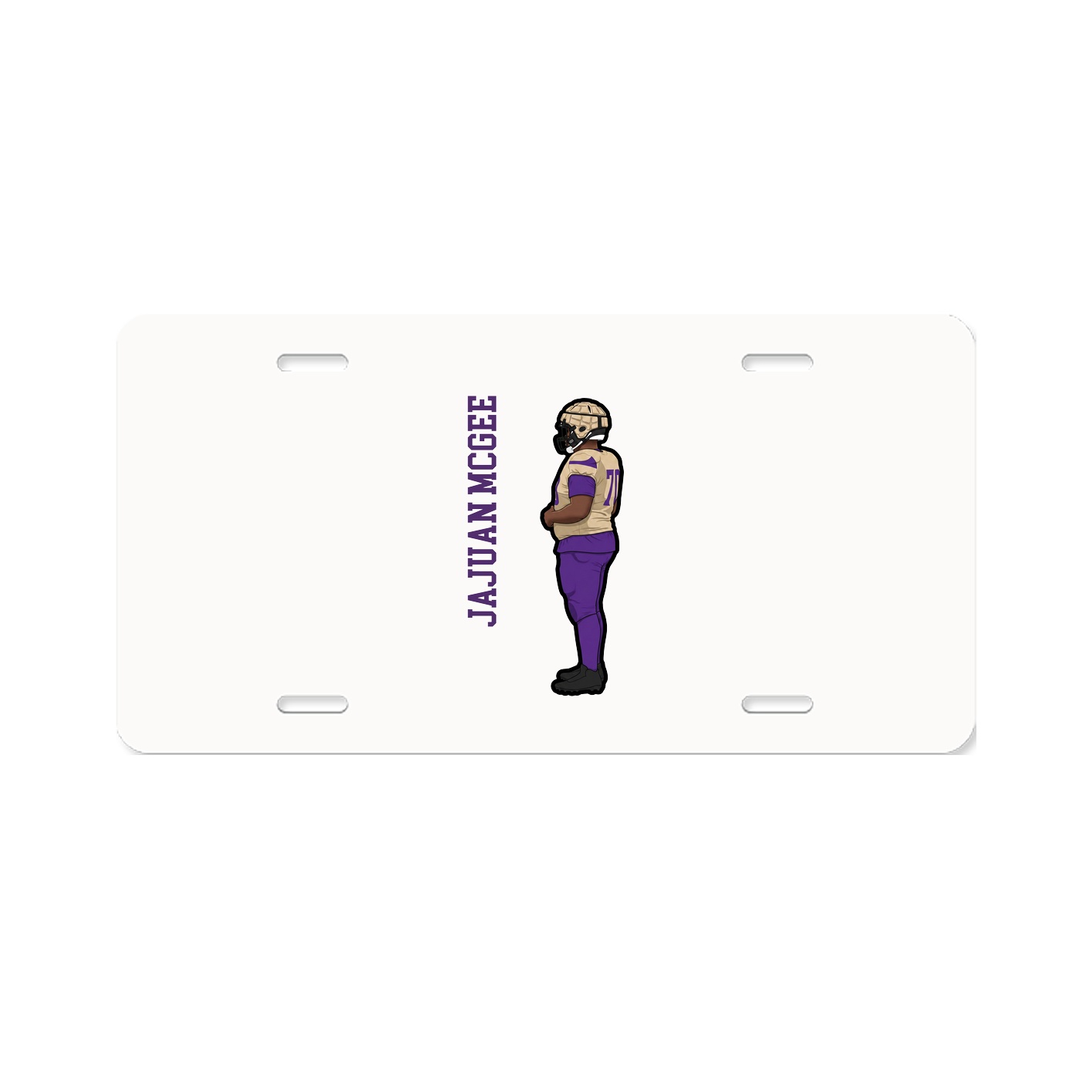 License Plate — Name Vertical in Classic