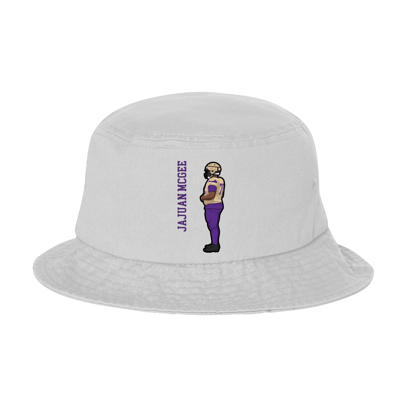 Bucket Cap — Name Vertical in White