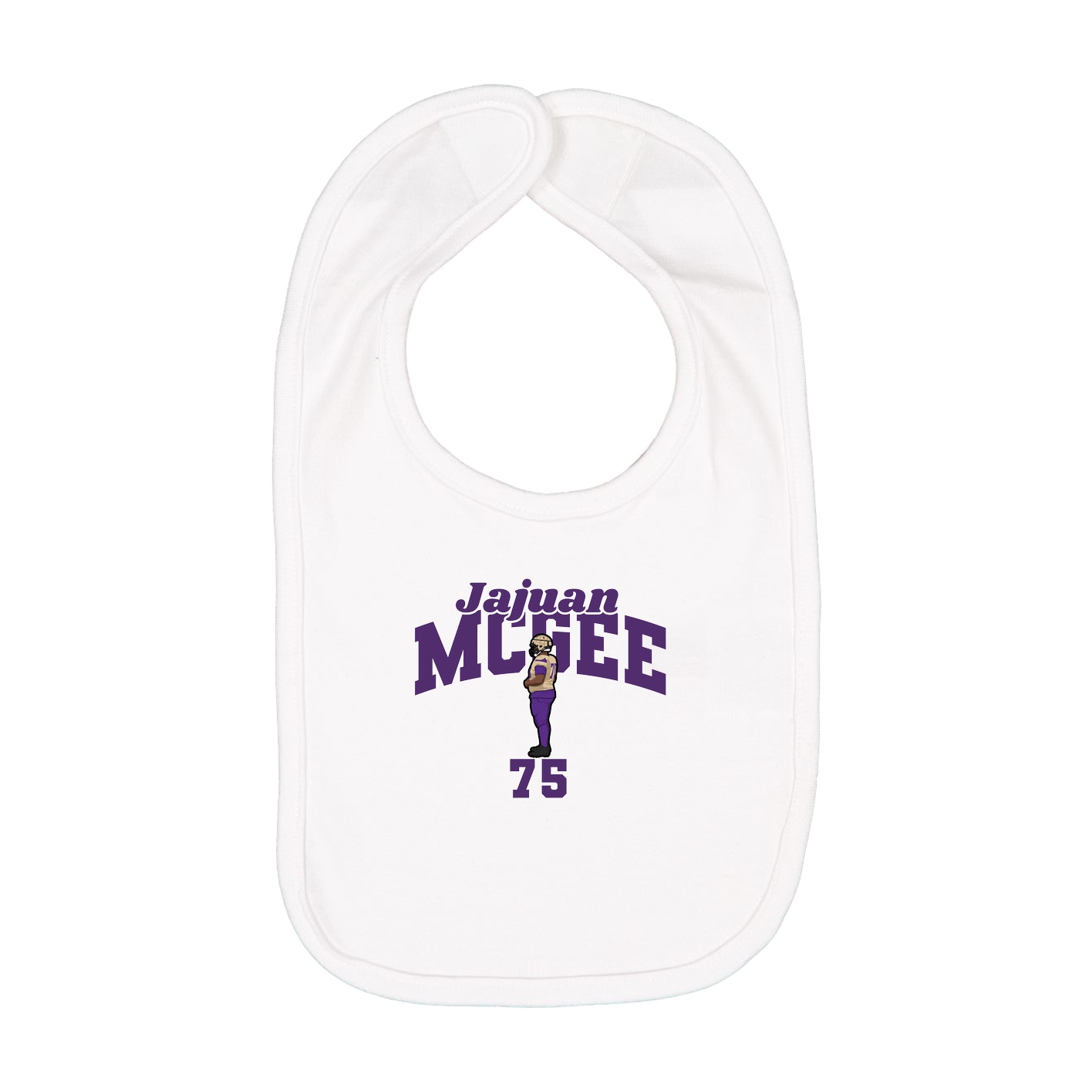 Infant Bib — Signature Arch in White