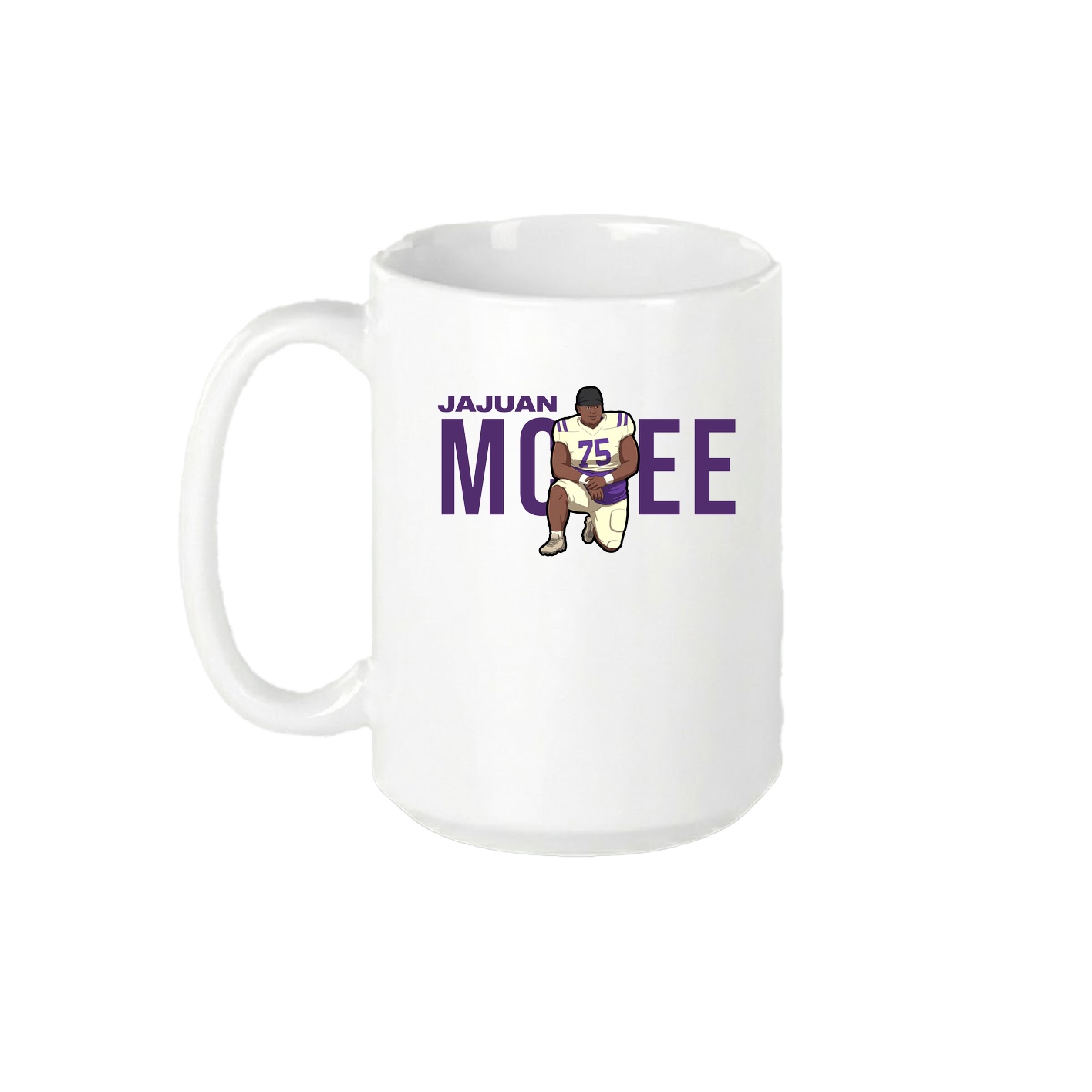 15oz Coffee Mug — Player Name in White