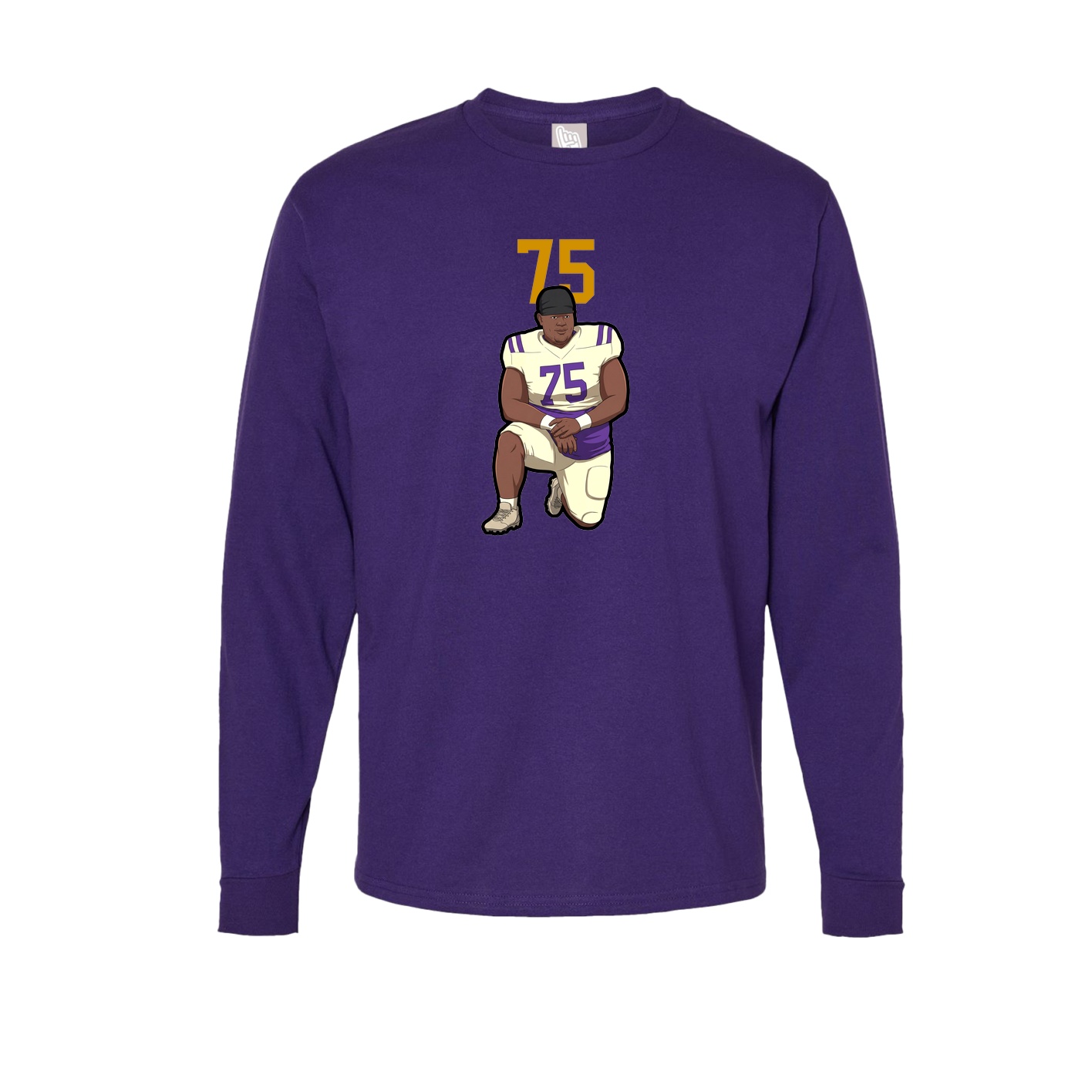 Long Sleeve Tee — Number Top in Purple
